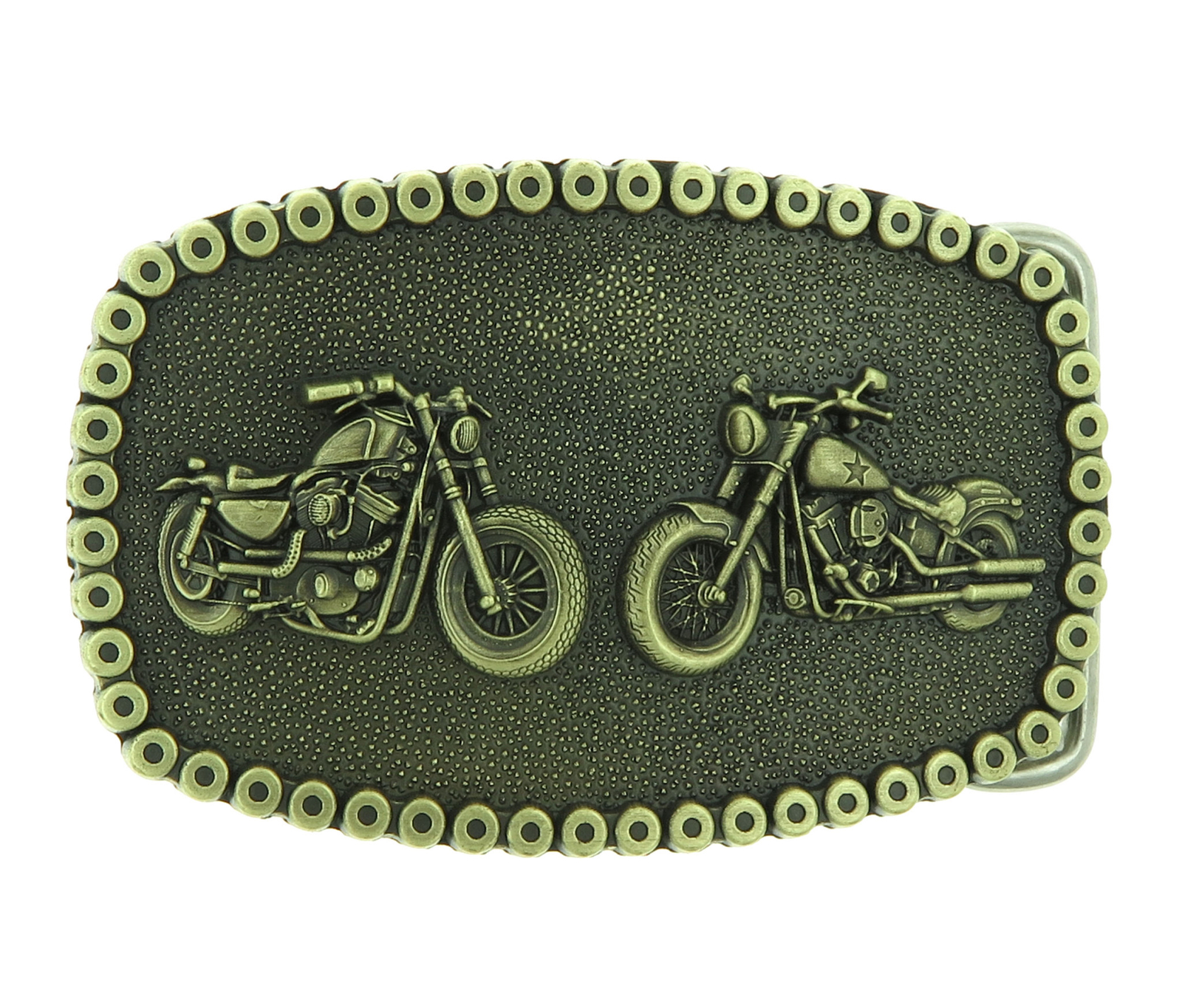 Motorcycle Chain Bikes Biker Bronze Plated Belt Buckle