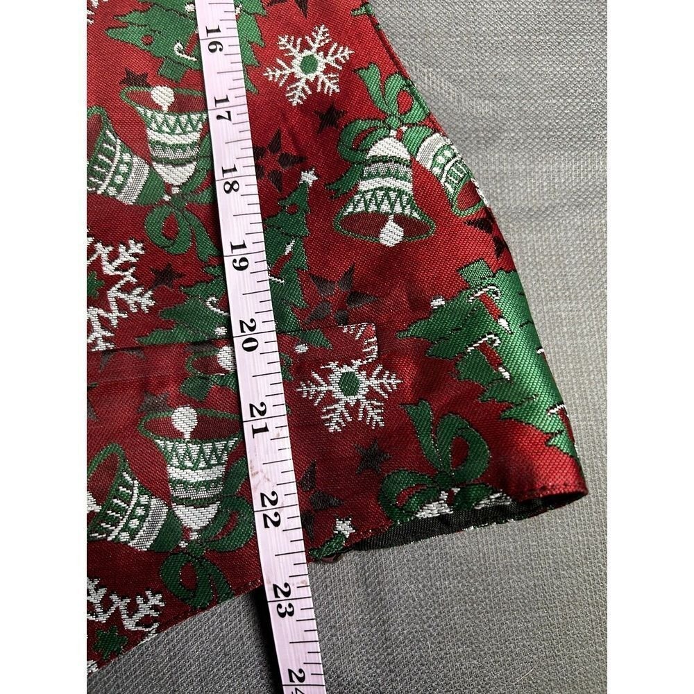 Holiday Red Vest and Bow tie trees/bells adjustable med/small