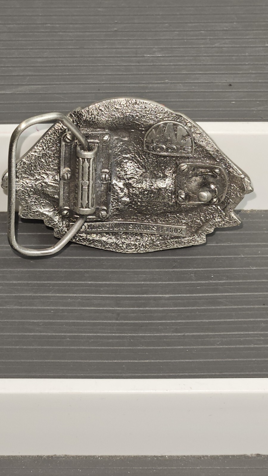 Vintage MAC TOOLS Super Steel Eagle Collectors Series Pewter Belt Buckle New