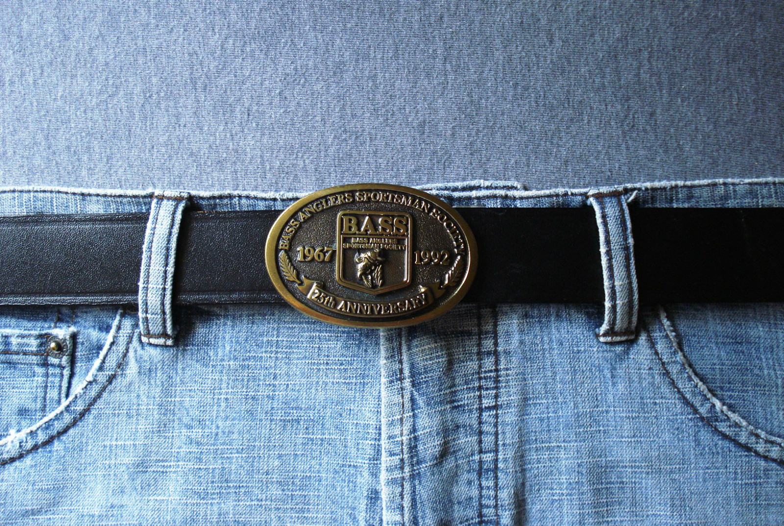 1992 Vintage Bass Anglers Sportsman Society 25th Anniversary Buckle