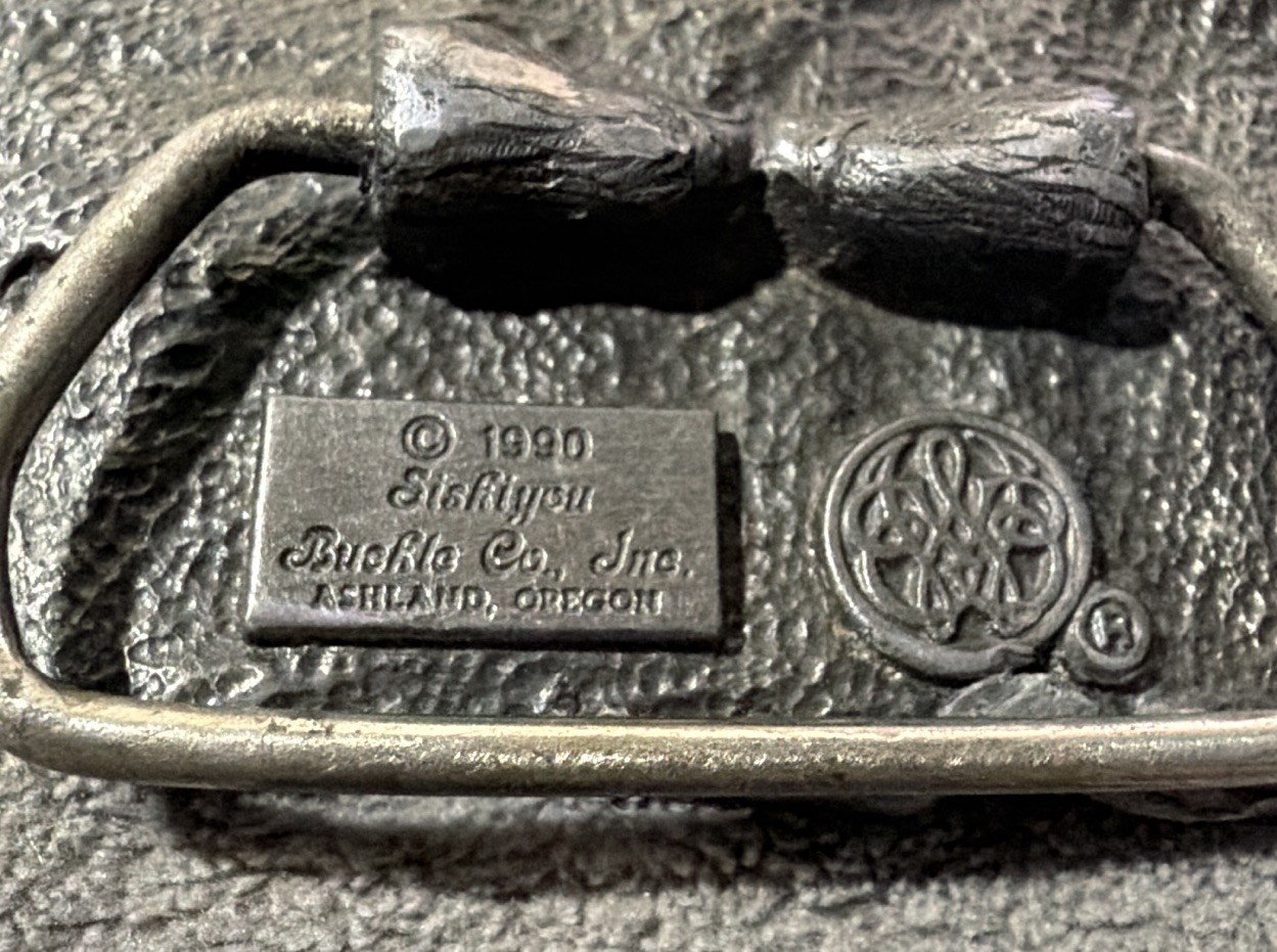 Siskiyou Buckle Co. W39 American Flag Eagle Belt Buckle Metal 1.5in USA 1990