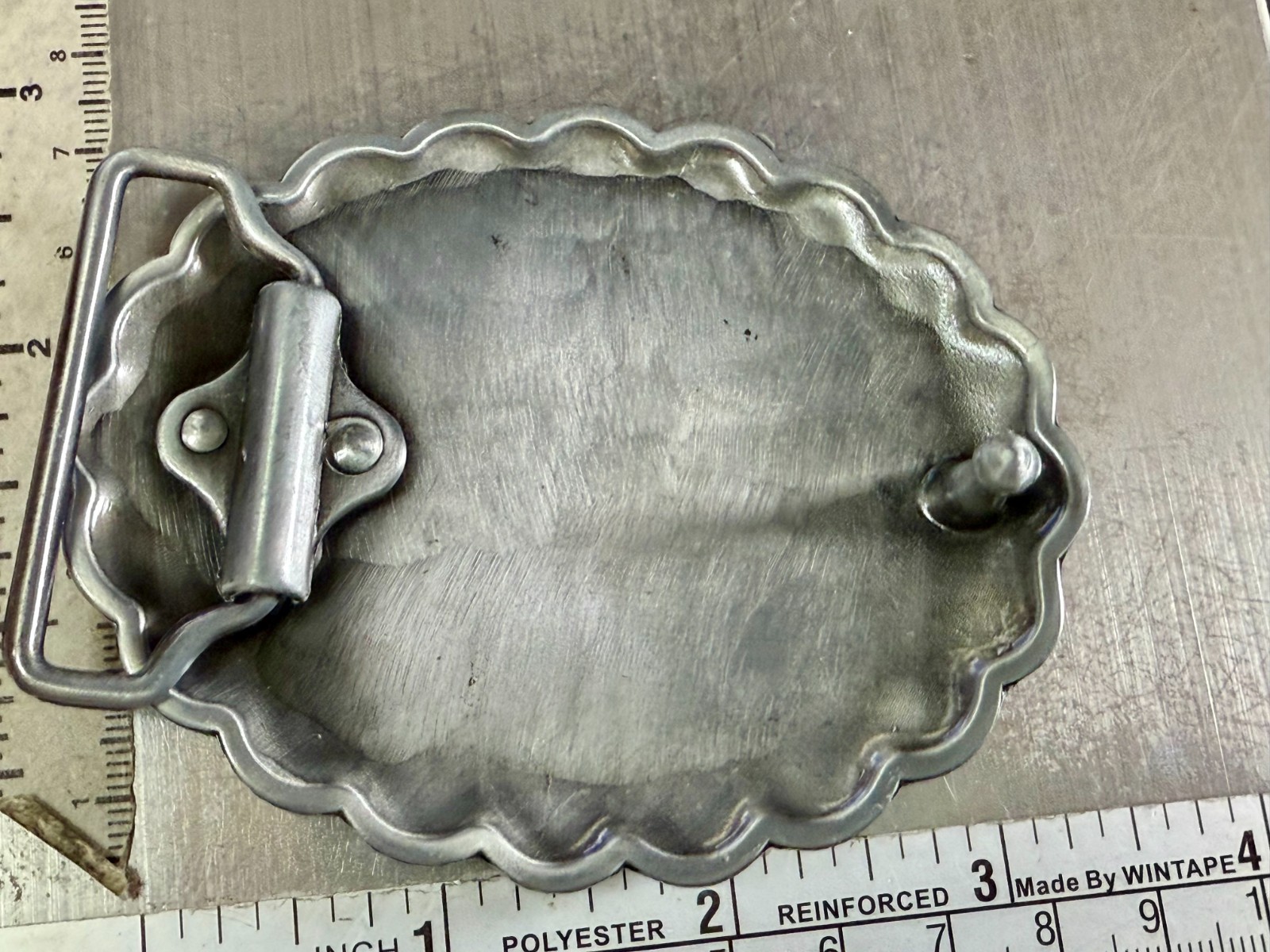 End of the Trail Native American Indian Saga Enameled Silver Color Belt Buckle