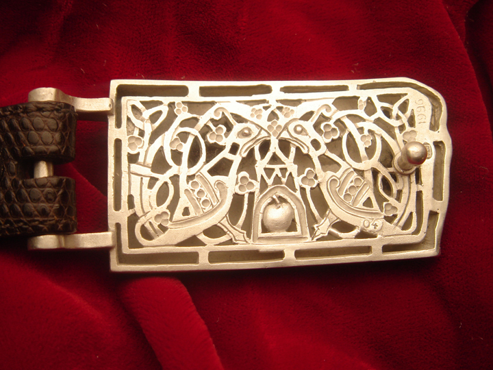 Belt Buckle SterlingSilver  » ADAM  » ( Belt not included ) ( Silver mate finish )