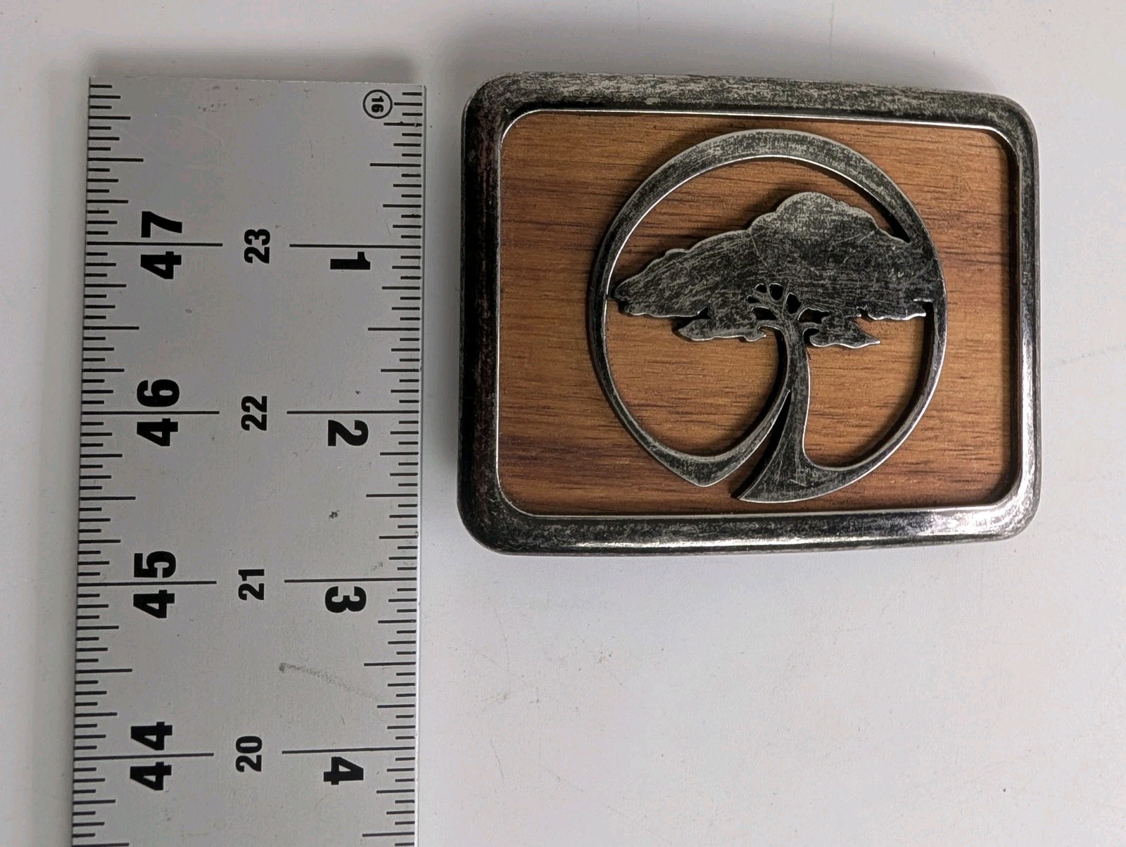 Arbor Collective Koa Wood Belt Buckle Skate Snowboard Waste Not Tree
