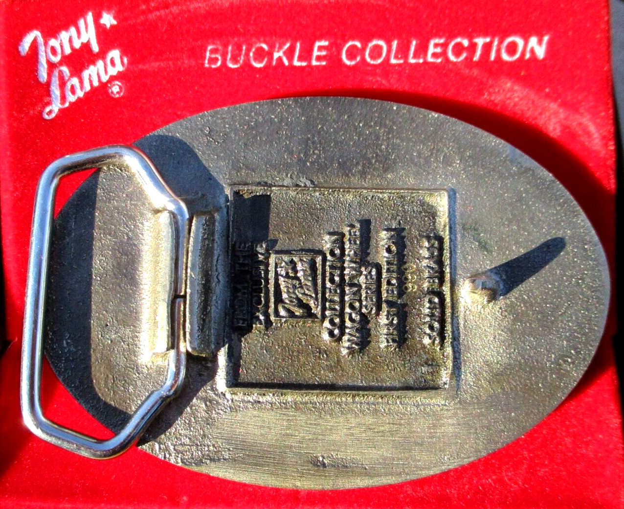 TONY LAMA Prairie Schooner Wheel Series Belt Buckle FIRST Edition Limited #990