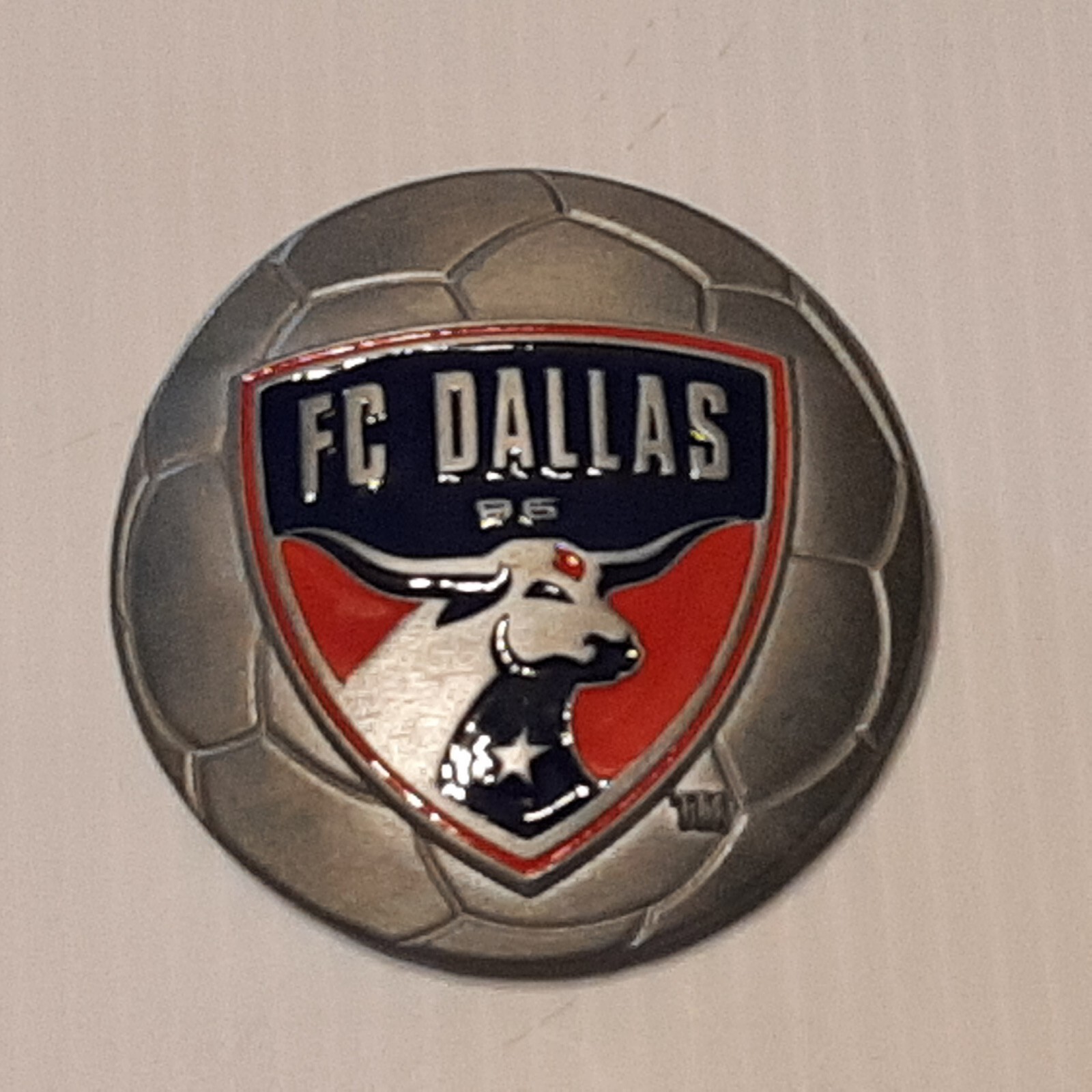 SILVER PEWTER MLS SOCCER DALLAS FC Metal Belt Buckle