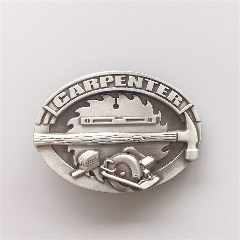 Vintage Style Tradesman Carpenter Western Star Belt Buckle