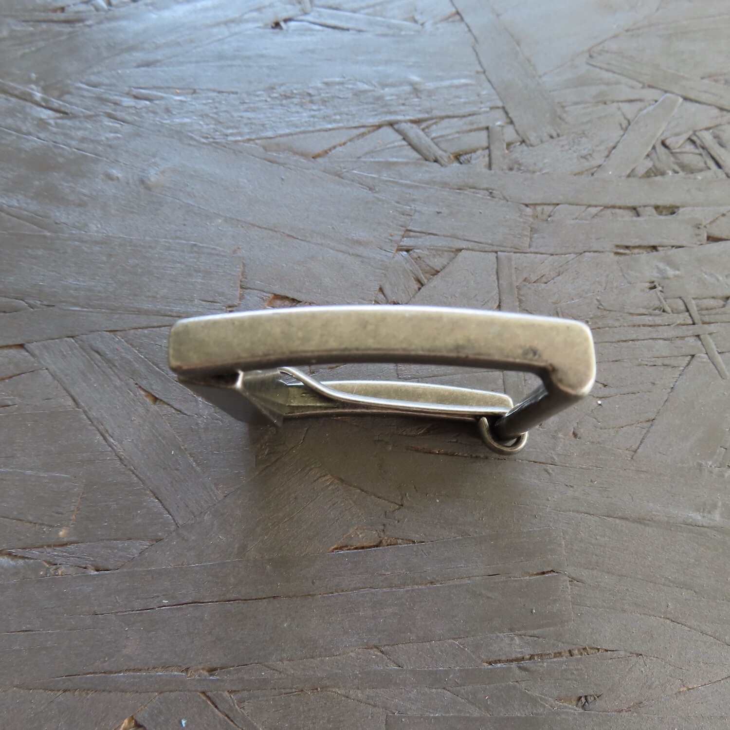 Single Prong Belt Buckle Mens Silver 1.5 Square Roller Replacement Casual Retro