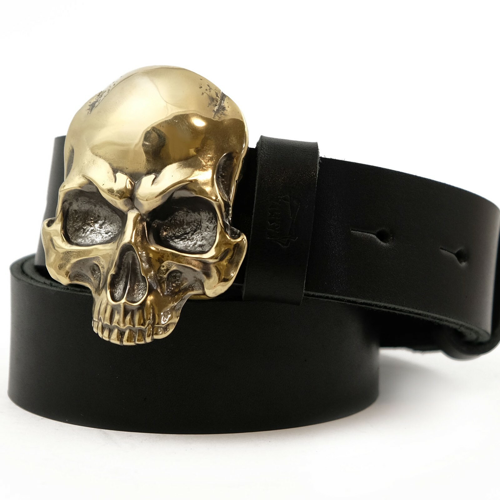 Skull belt buckle, Human skull solid brass buckle, Jolly Roger brass belt buckle