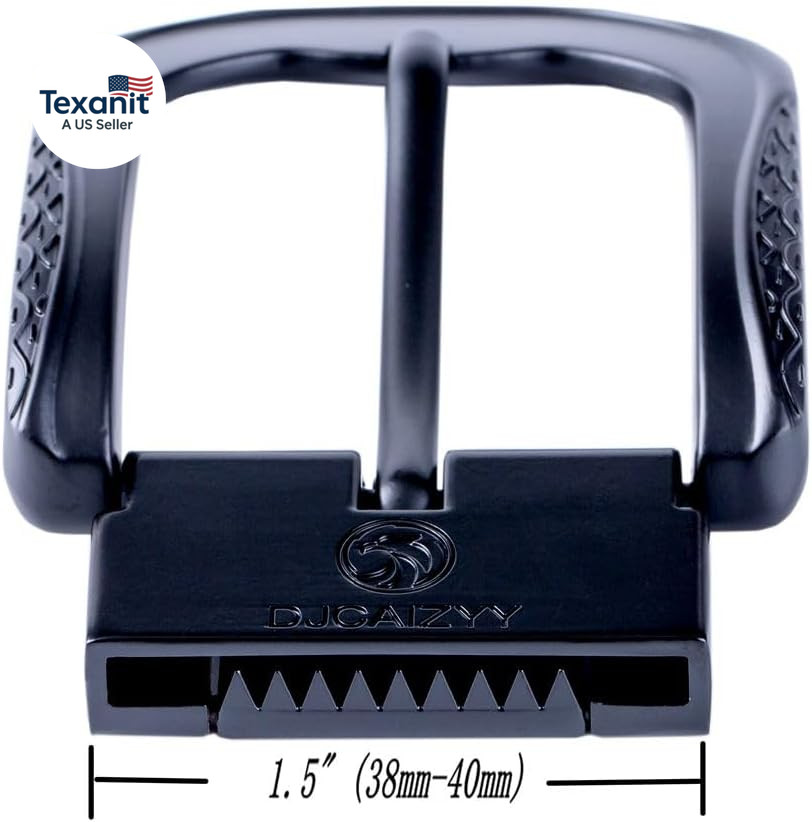 Belt Buckle Replacement Belt Buckle Removable Heavy Duty Classic Black 1.5&Prime; (38M