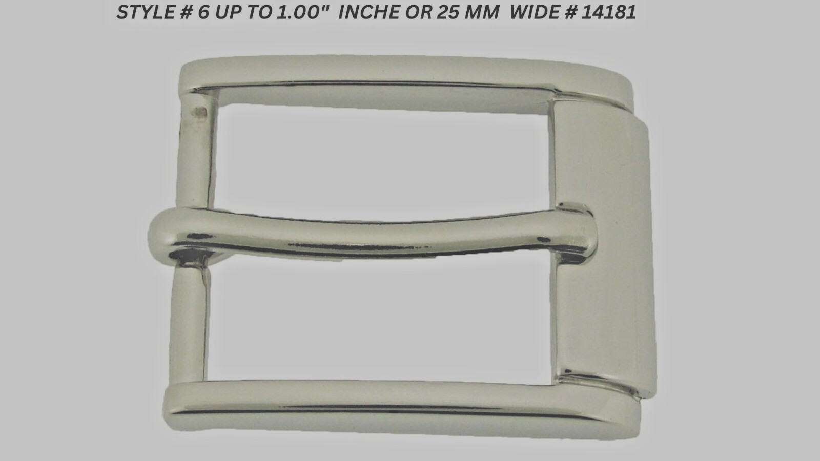 Pin Belt Buckles for Men&rsquo;s Fits 1.0″ inch 25mm Watch Belt Silver Metal Lead Free