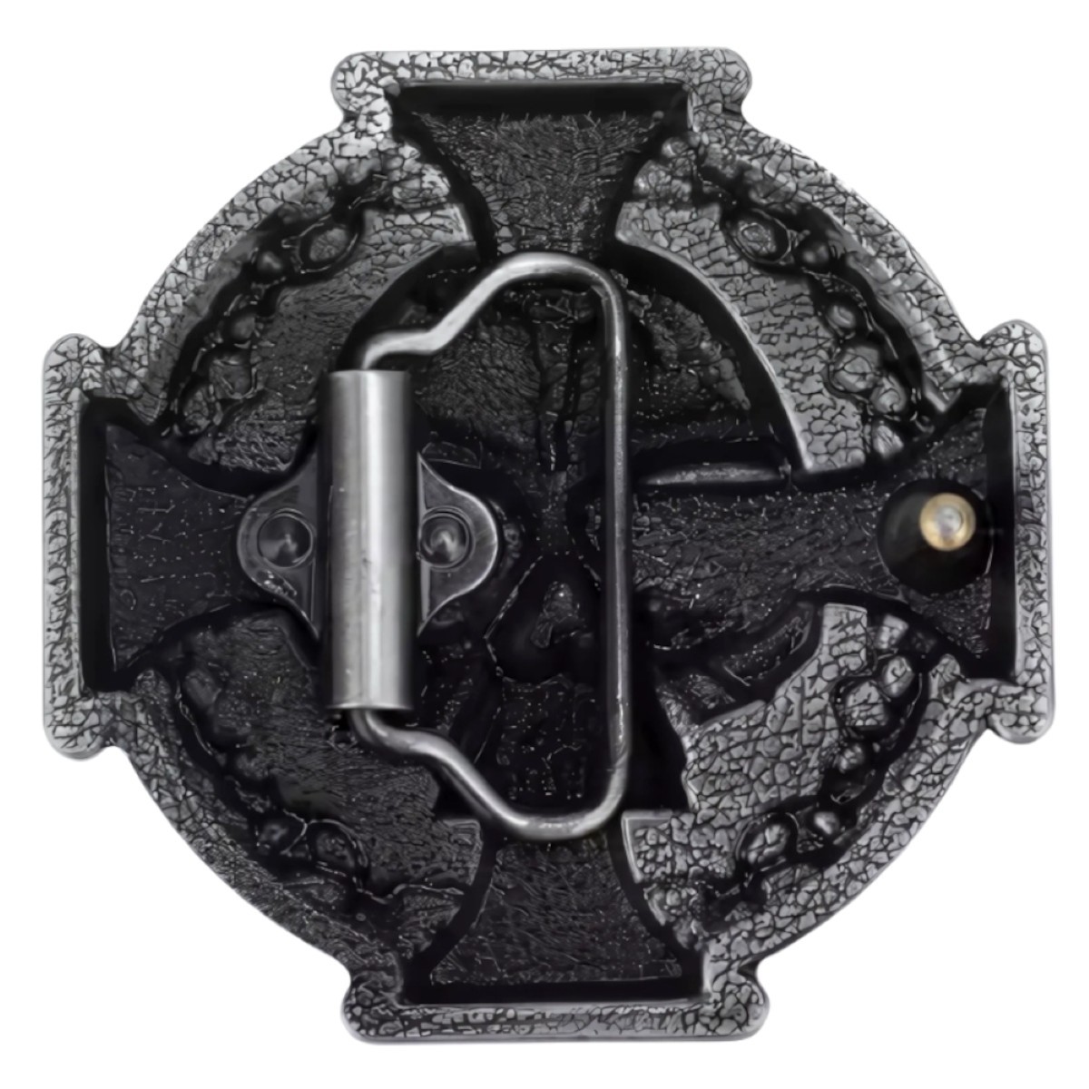 Cross and Skull Buckle and Belt Set, Classic Rock Biker Accessory