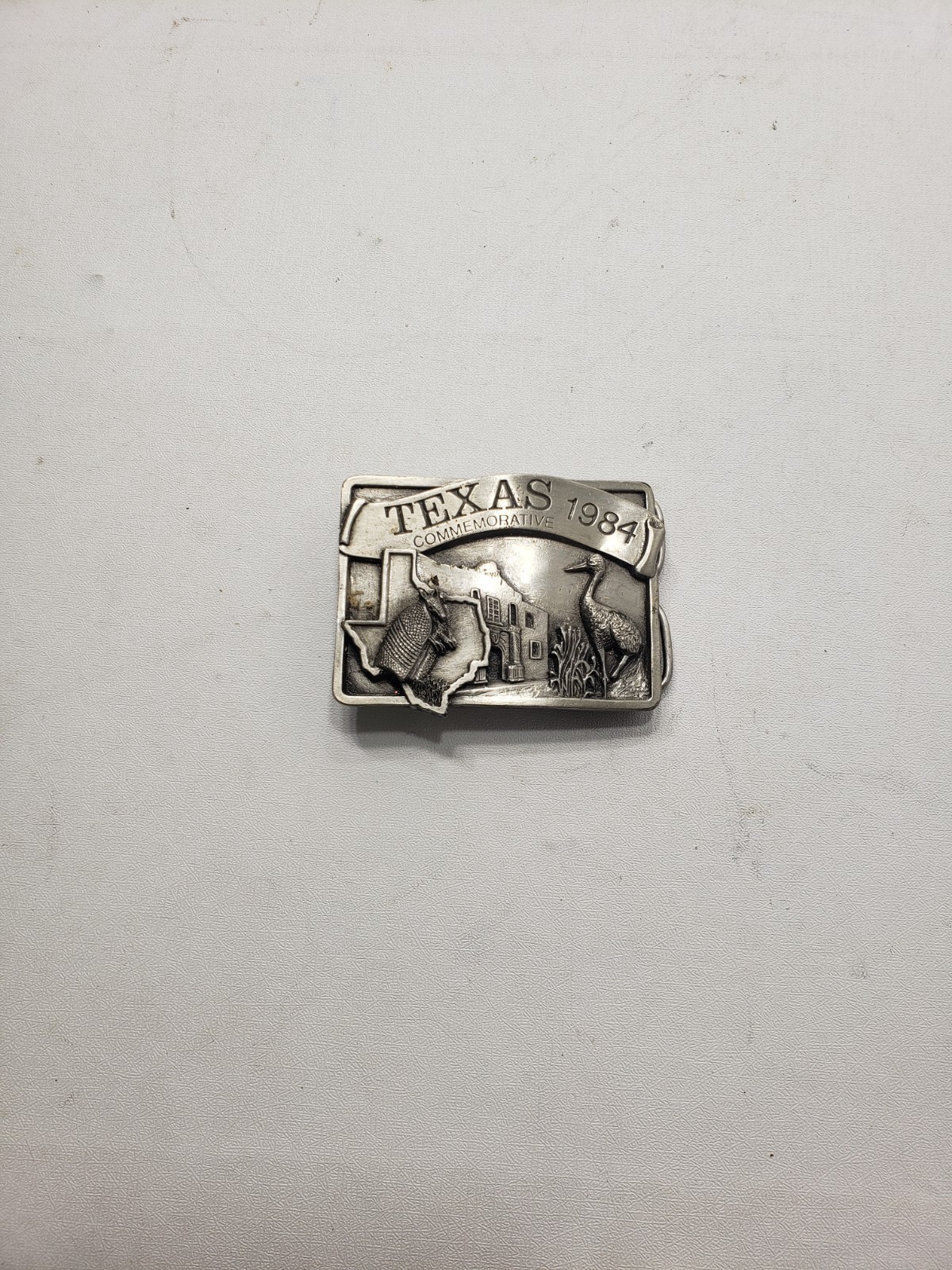 1984 Texas Commemorative Belt Buckle Limited Edition #1326/5000 Pewter Tone