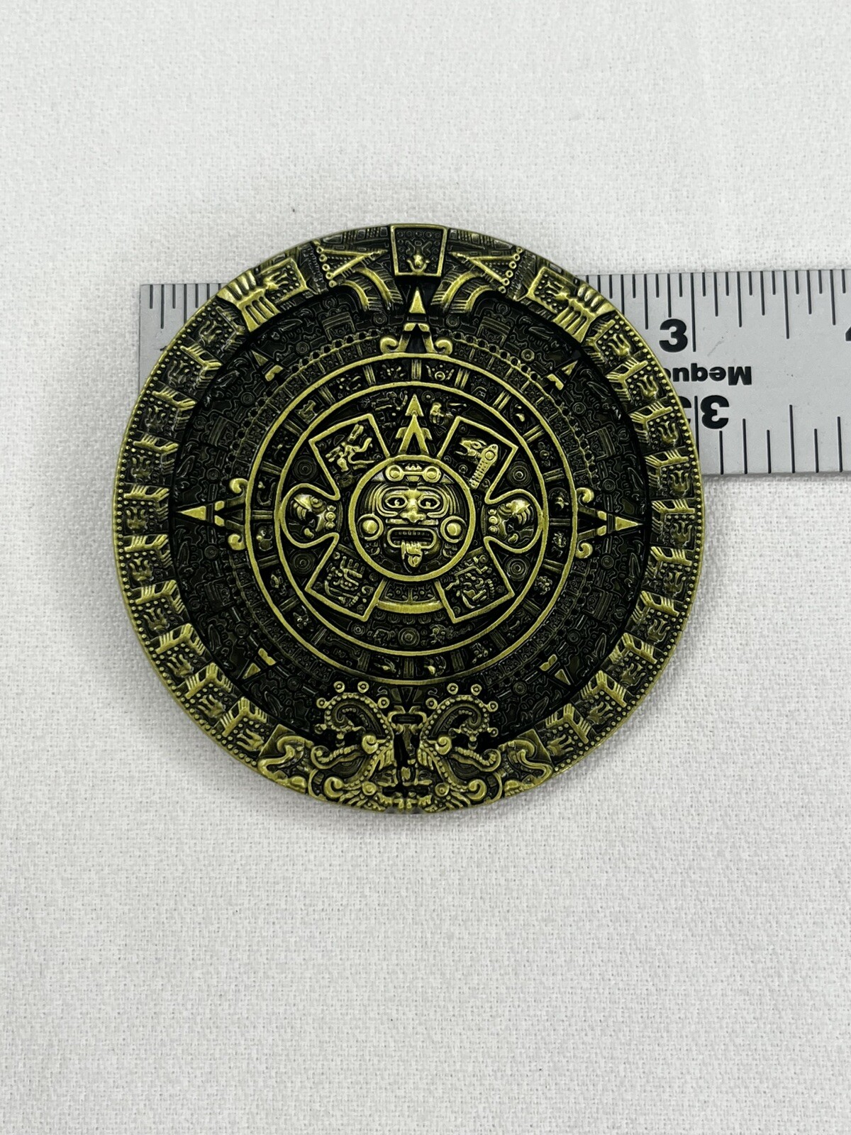Zinc Alloy Mayan Aztec Solar Calendar Stone Belt Buckle