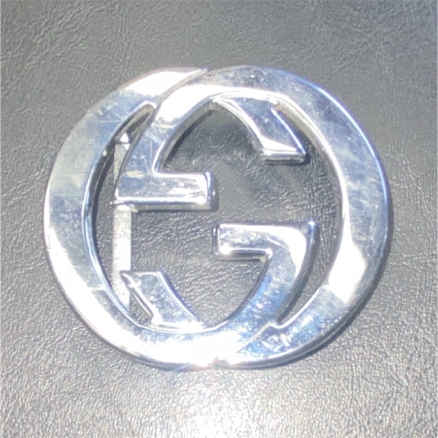 Gucci Interlocking Double G Logo Silver Metal Interchangeable Belt Buckle 1.5in