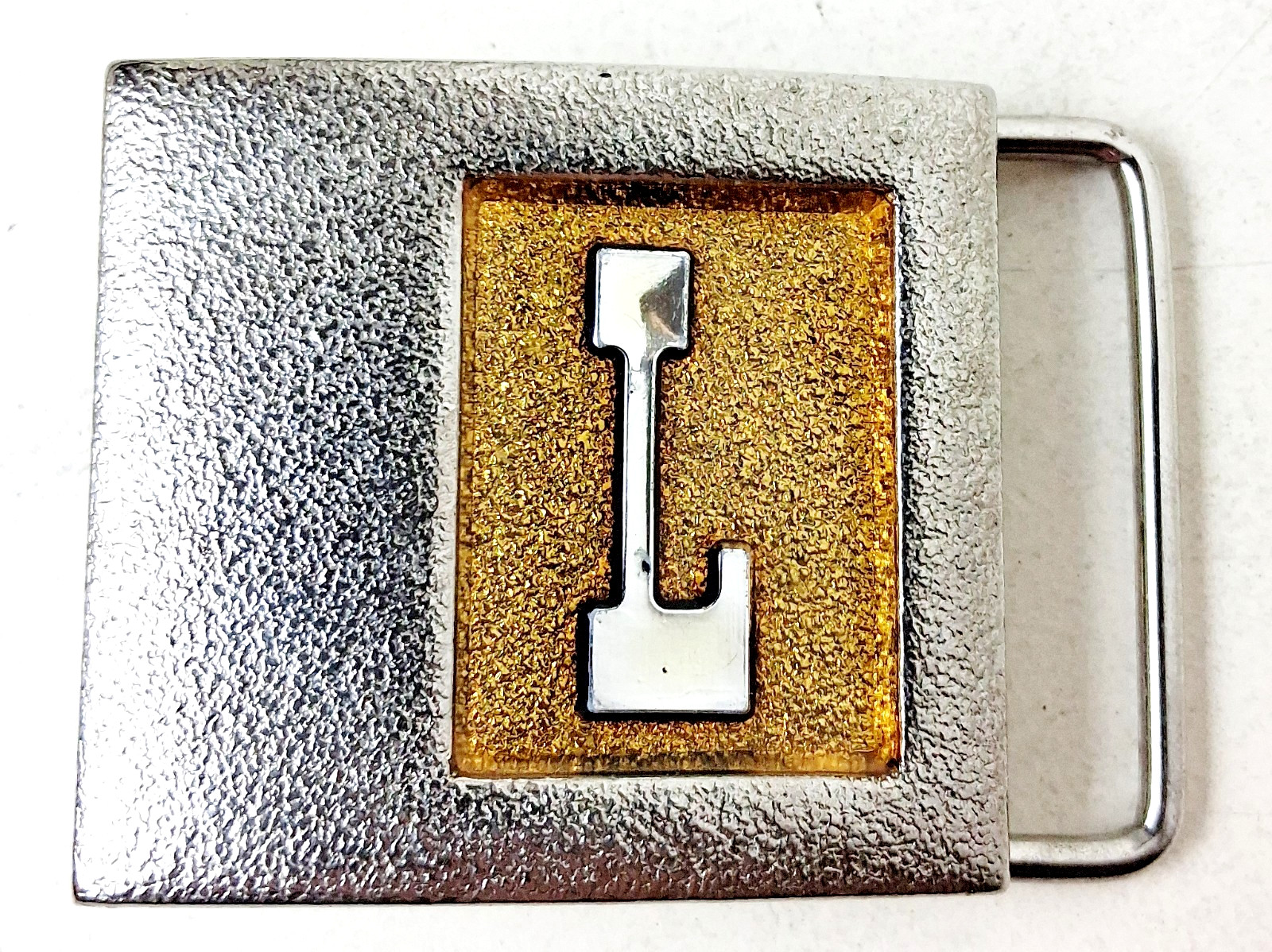 Vintage Lee Jeans L Initial Metal Belt Buckle Retro