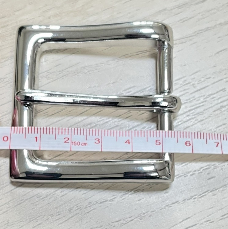 Silver 1 1/2inches (38 mm) Single Tongue Prong Square Belt Buckle Silver NEW