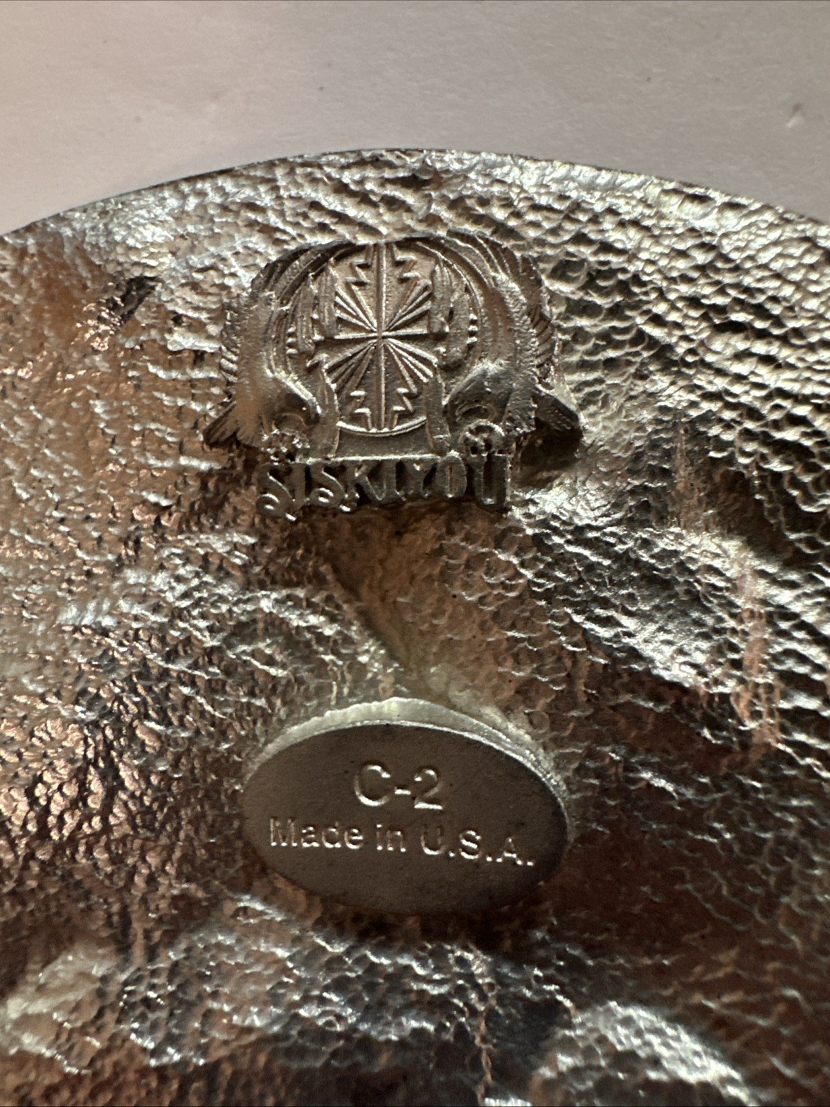 End Of Trail Men’s Belt Buckle By Siskiyou Blue Color Made In USA 1995
