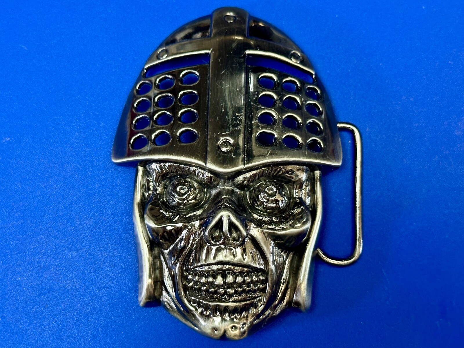 Knights Helmet & Skull Belt Buckle Medieval Armor Design Belt Buckle