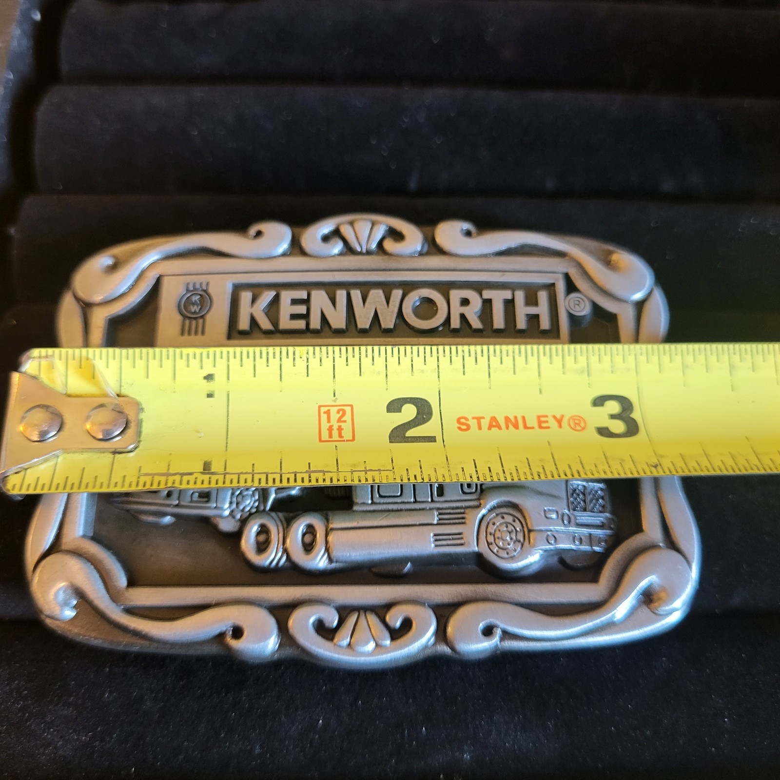 Kenworth Belt Buckle Pewter Finish Trucker Transportation Diesel Biker