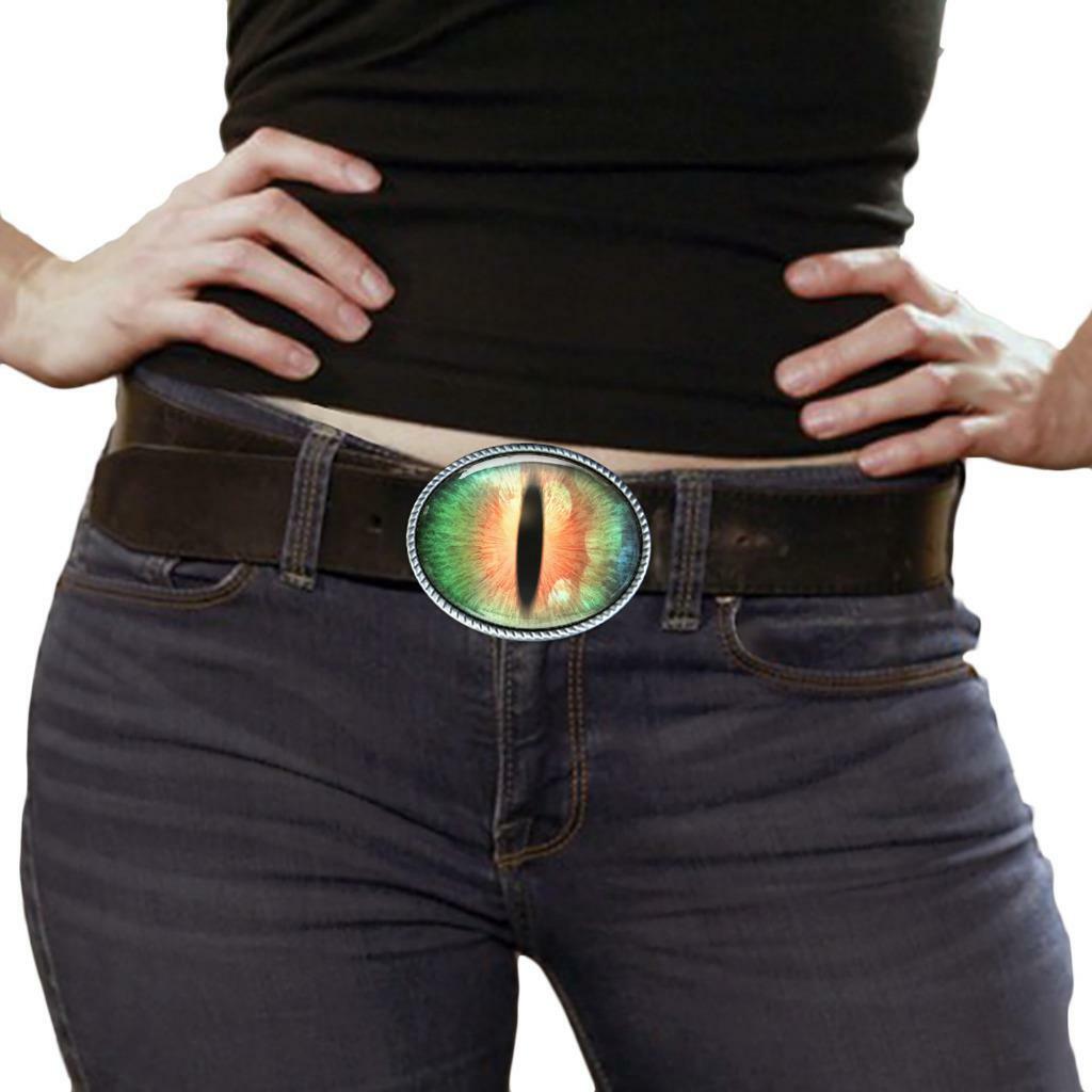 Cosplay Eye Belt Buckle – Sci-fi Fantasy Handmade Silver Buckle – 74-E