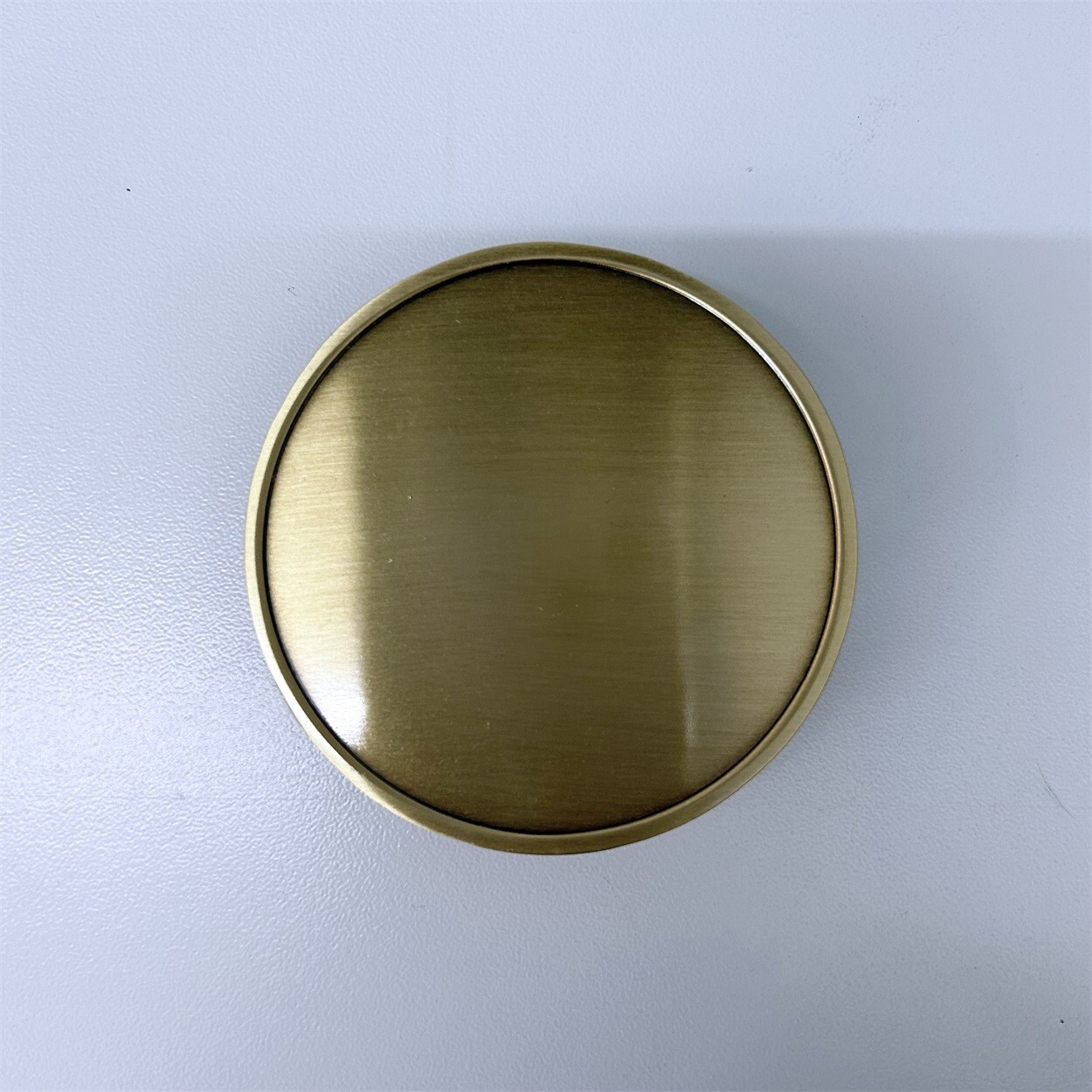 Antique Bronze Plated Total Flat Round Custom Blank Belt Buckle for Engraving