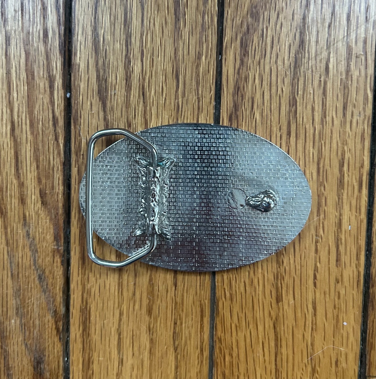 THE KICKS band metal belt buckle, little rock arkansas, excellent condition