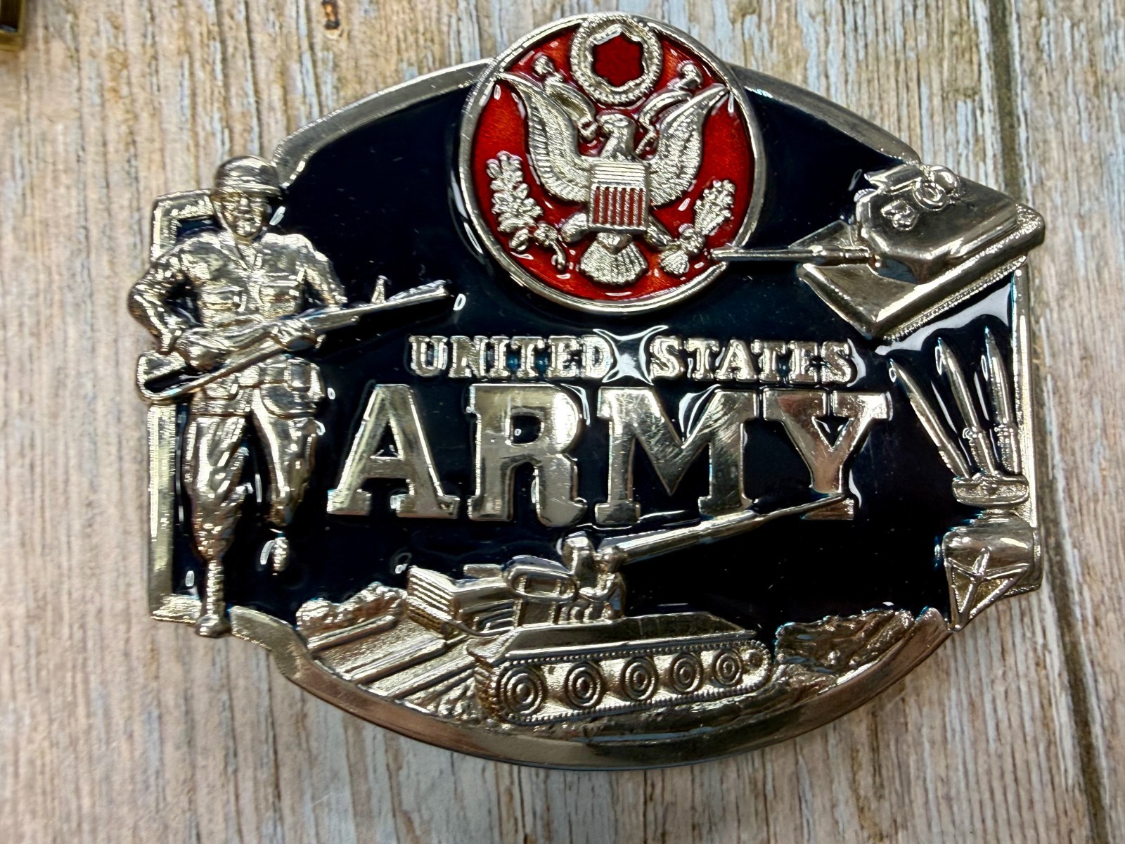 United States Army Military Soldier Veteran Commemorative Belt Buckle