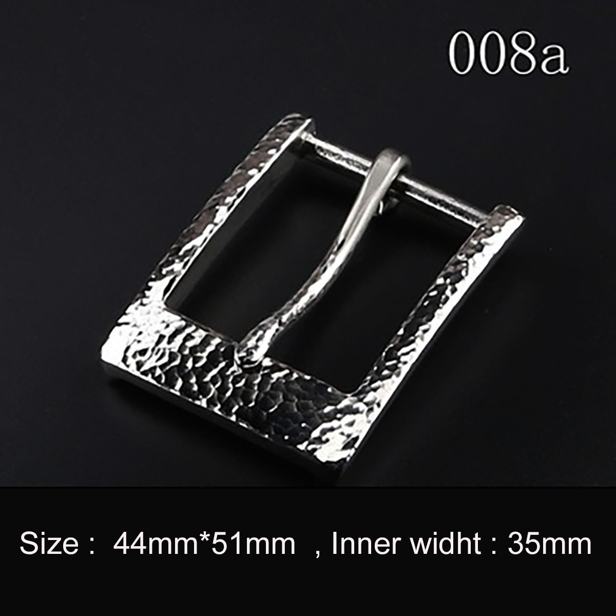 Hammered striation design stainless steel Belt Buckle for Men Women Leathercraft