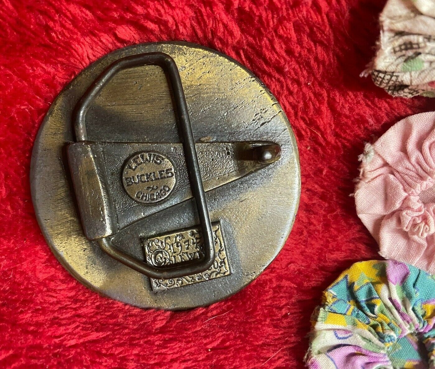 Vtg Colorado Belt Buckle 1974 Ram Sheep Lewis Buckle Co. Design August 1, 1876