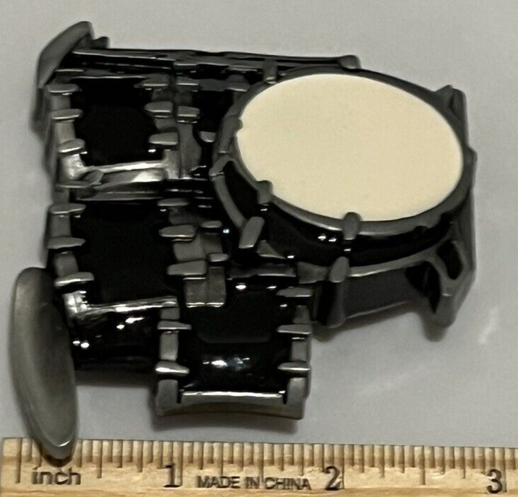 Drum Set Metal Enamel Belt Buckle Rock Music Entertainment Rock N Roll