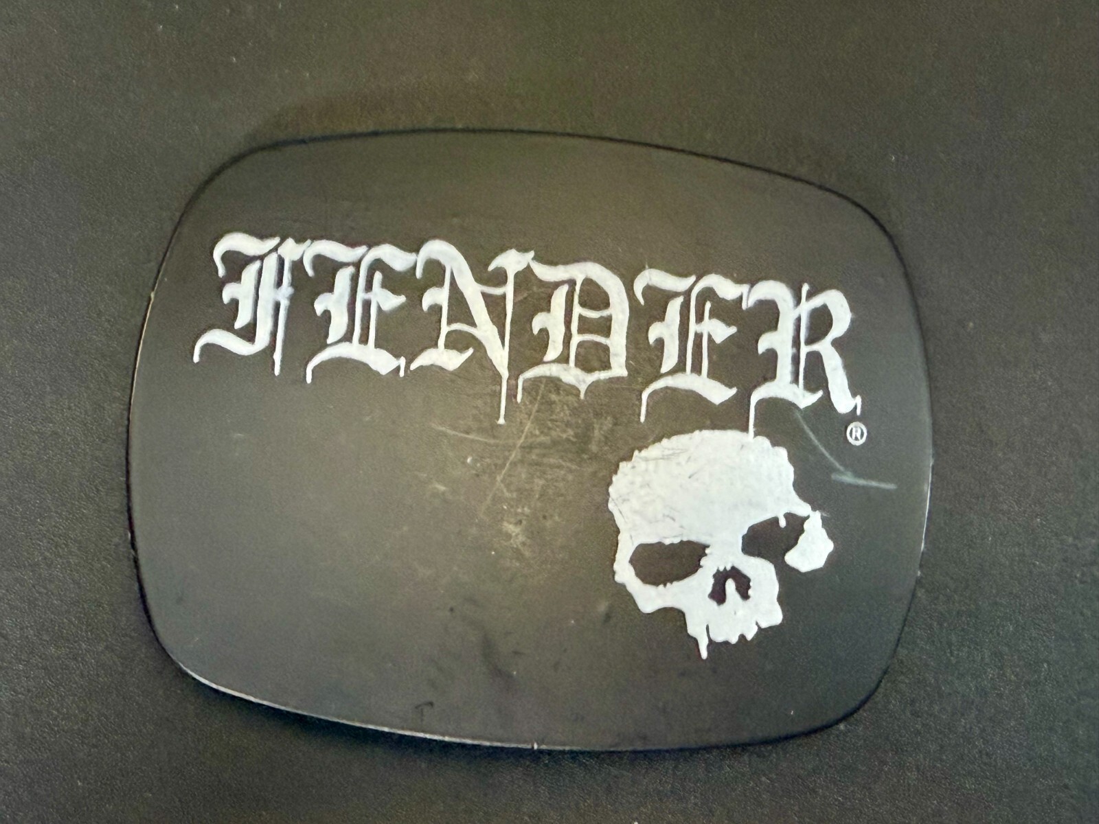FENDER Electric Guitars Skull Musician Rock Band Black Belt Buckle