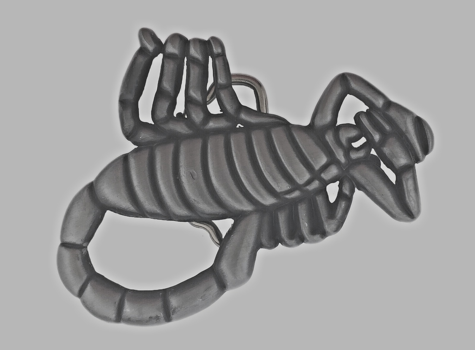 Scorpion Belt Buckle Zodiac Vintage Men Antiqued Brushed Gray Metal Western Gift