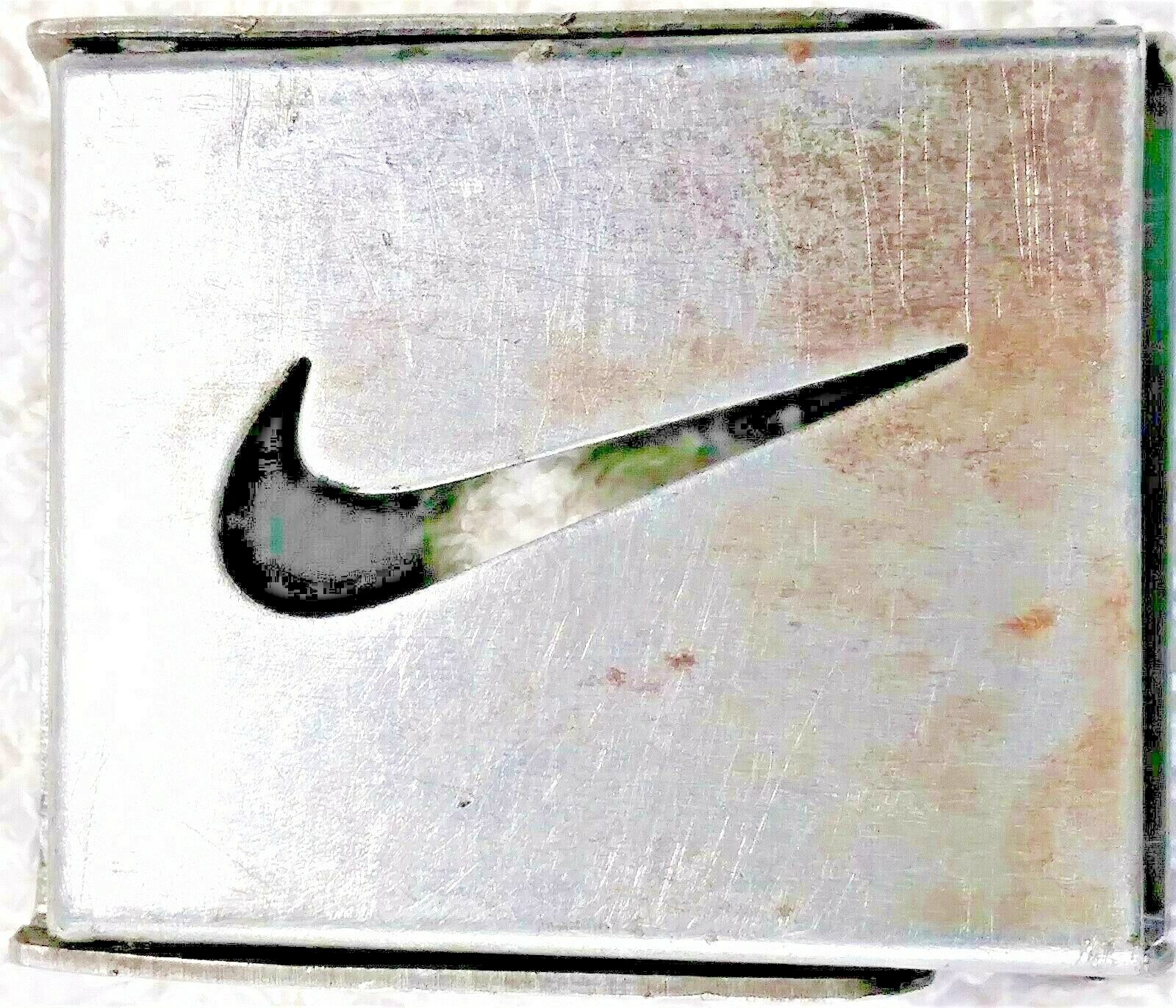 Nike Belt Buckle Swoosh Logo Bottle Opener W Great Patina yEAH