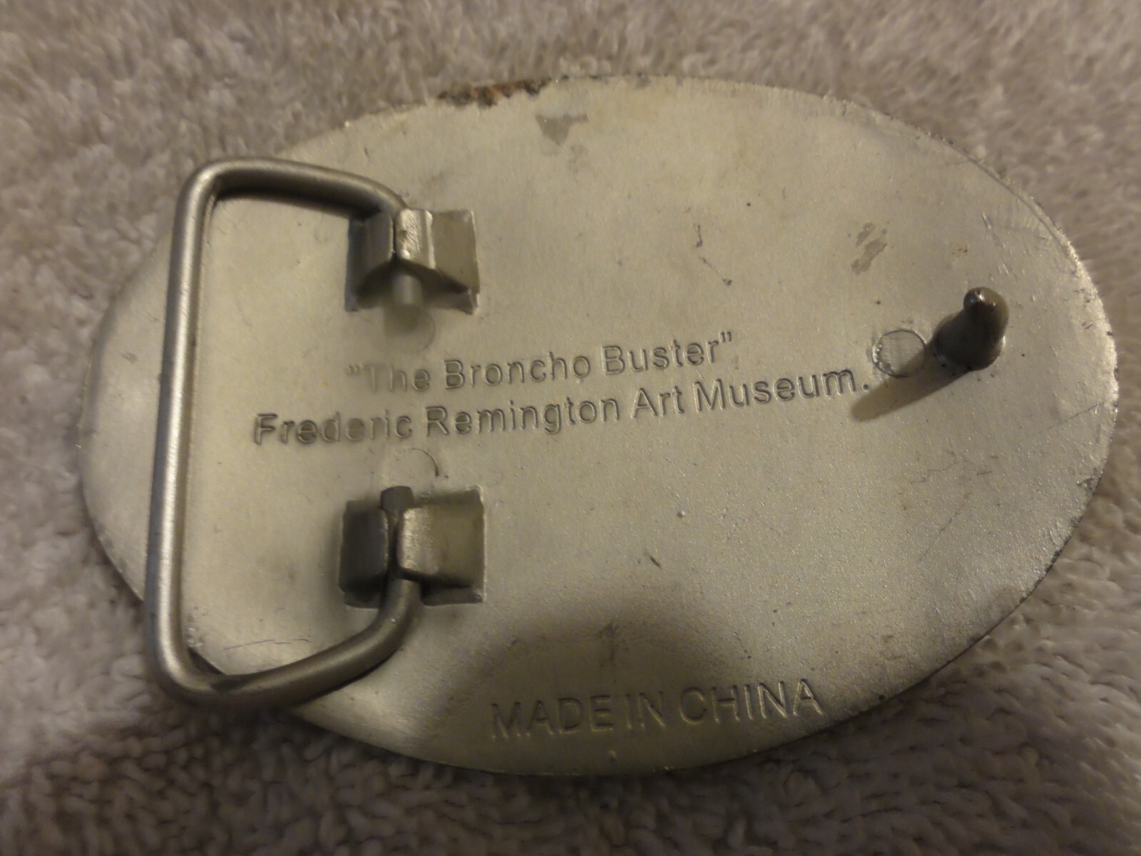 Vintage Collectible Frederick Remington Art Museum Bronco Belt Buckle