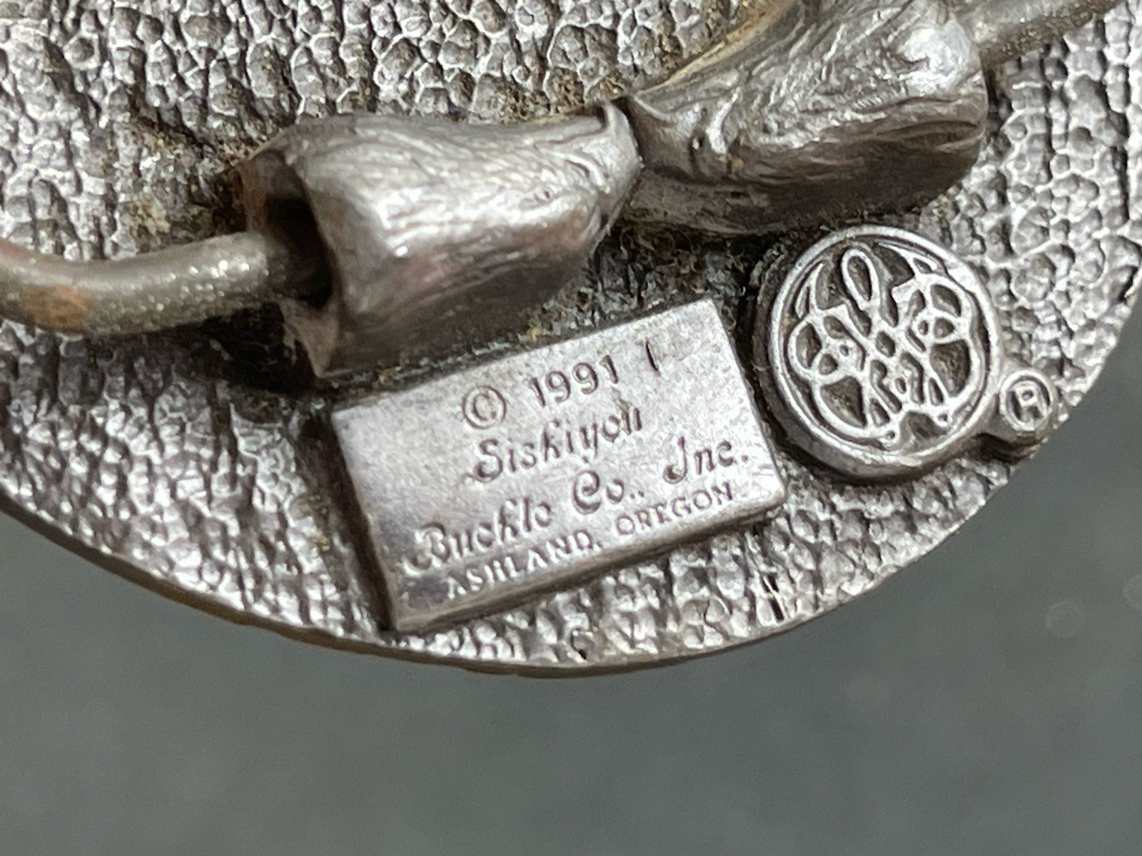 Siskiyou 1991 Metal Belt Buckle Eagle On Turquoise Buckle USA