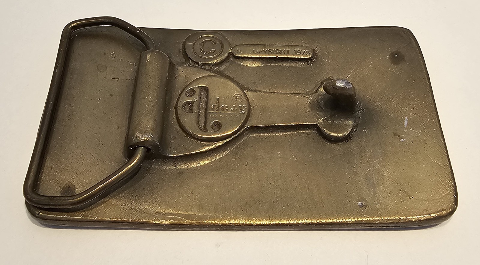 Vintage, 1975, FORD TRAVEL TRAILER / CAMPER, Brass Belt Buckle MENS Collectible