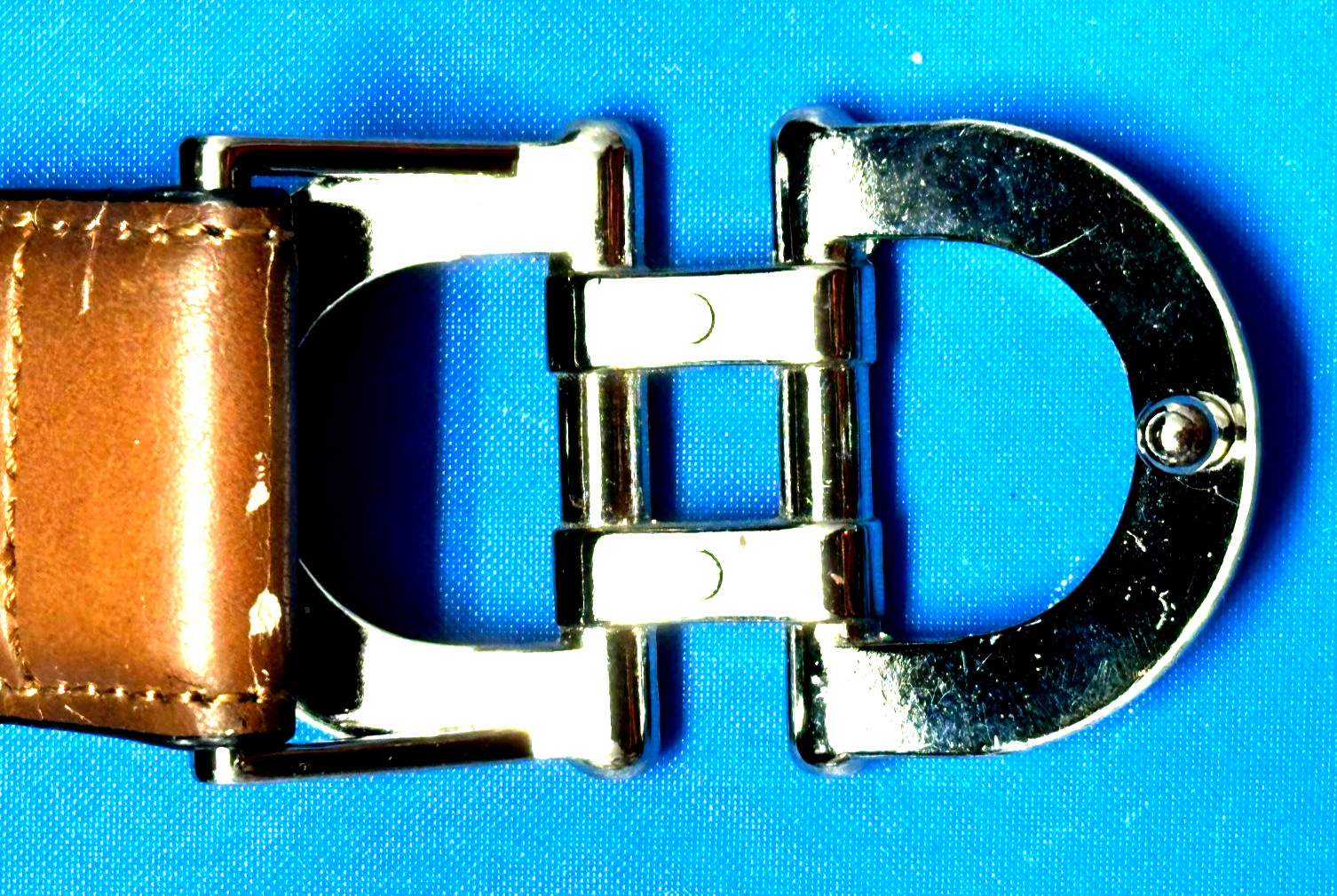 Silver Tone Metallic Double D-ring Belt Buckle ONLY for Men&rsquo;s Belt