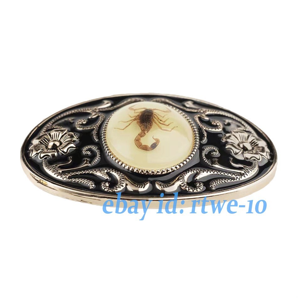 Vintage Western Cowboy Zinc Alloy Men Glow In The Dark Scorpion Belt Buckle ​
