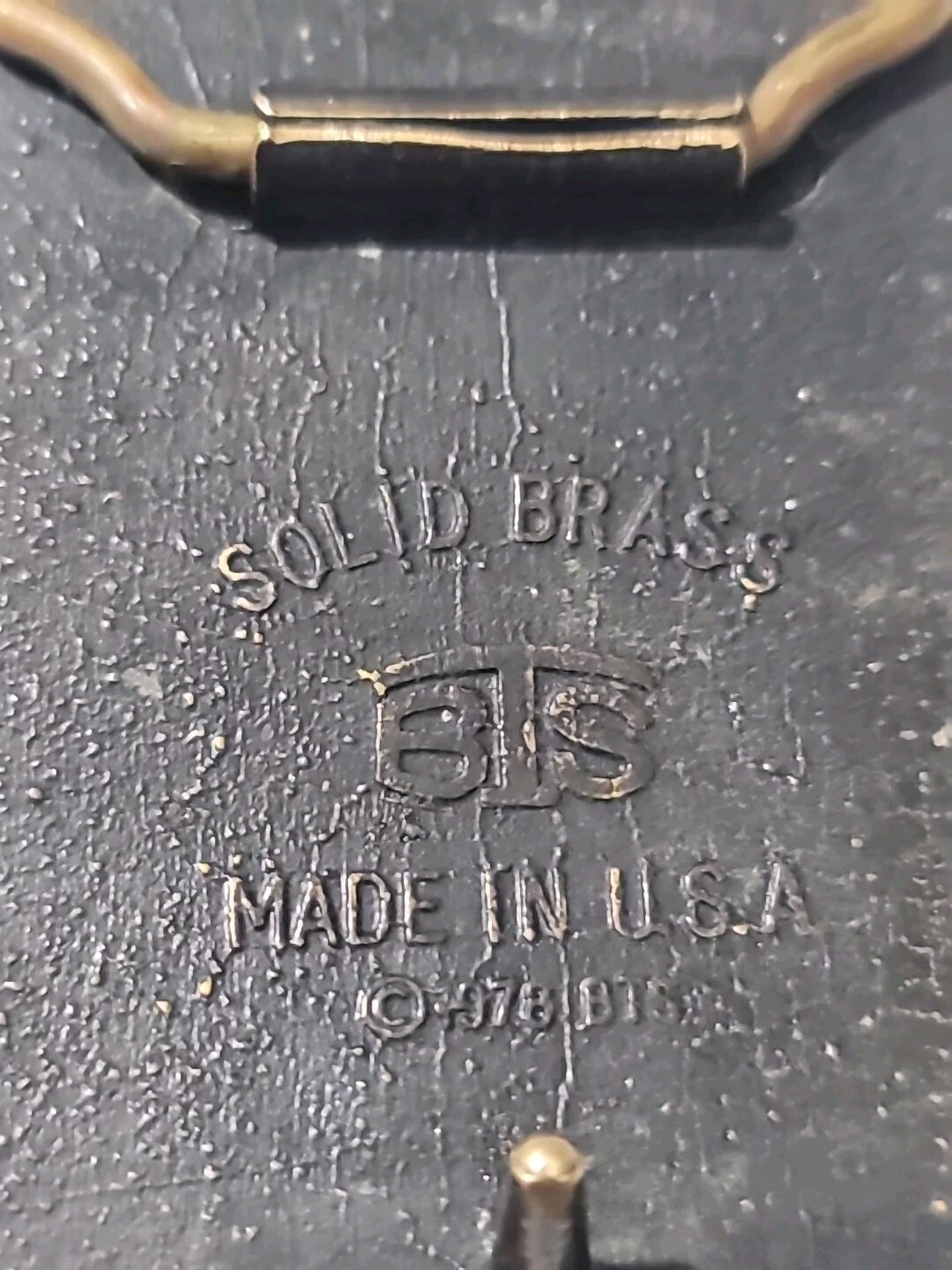 Vintage Belt Buckle Solid Brass Steam Engine Train 1978 BTS Used Made In The USA