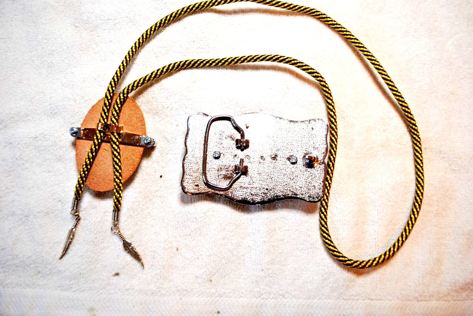 Western Belt Buckle and Bolo Set