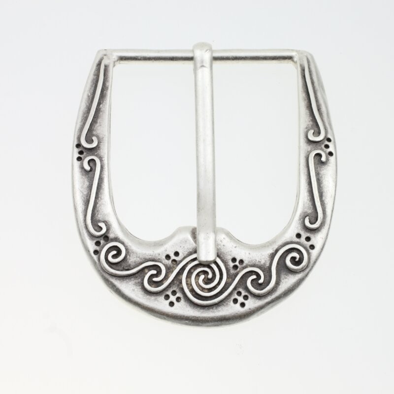 Pin Buckle Belt Buckle with Ornament – Classic Metal Design