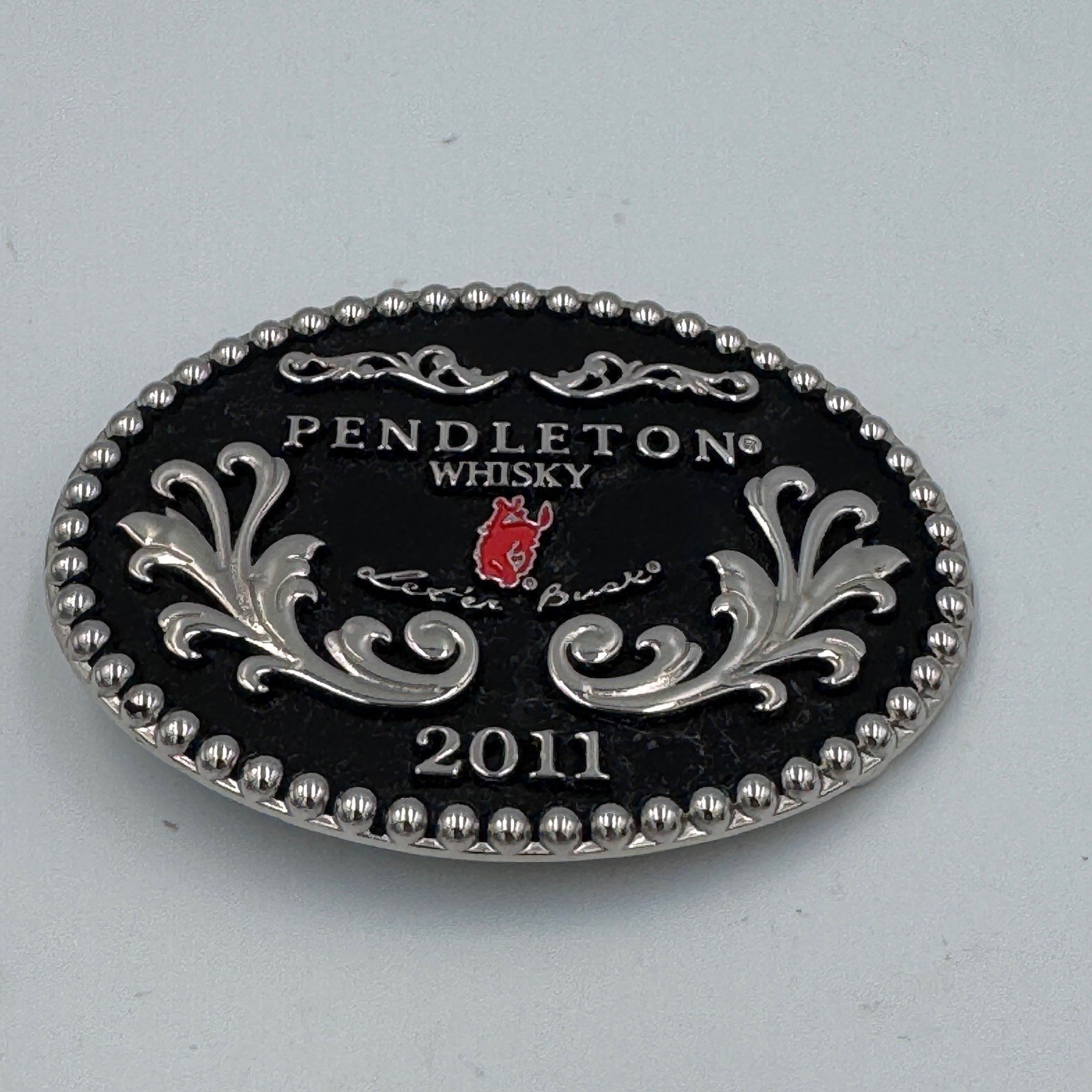 Montana Silversmiths Pendleton Whisky 2011 Let&rsquo;er Buck Western Belt Buckle
