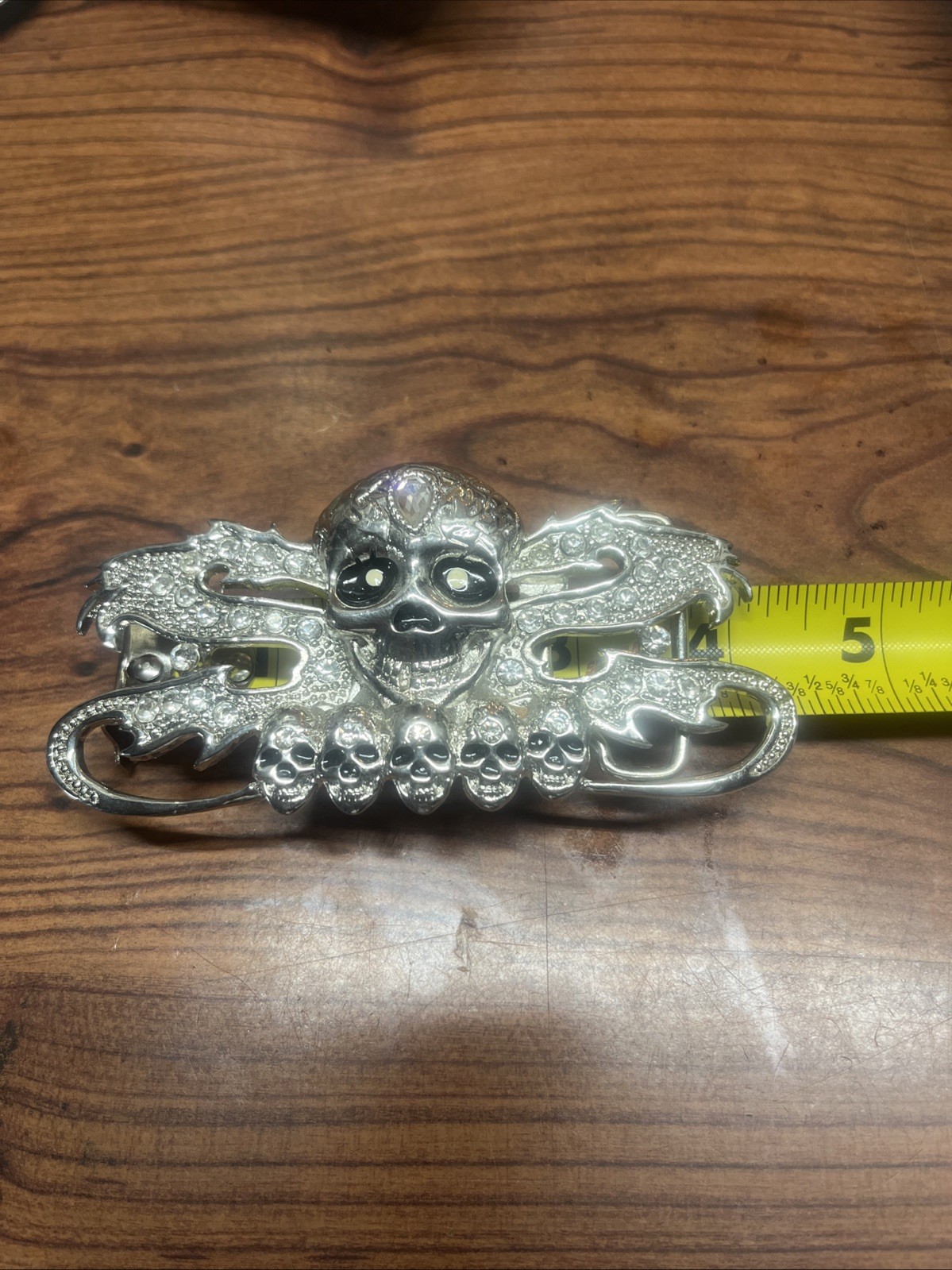 Silver Skull Belt Buckle