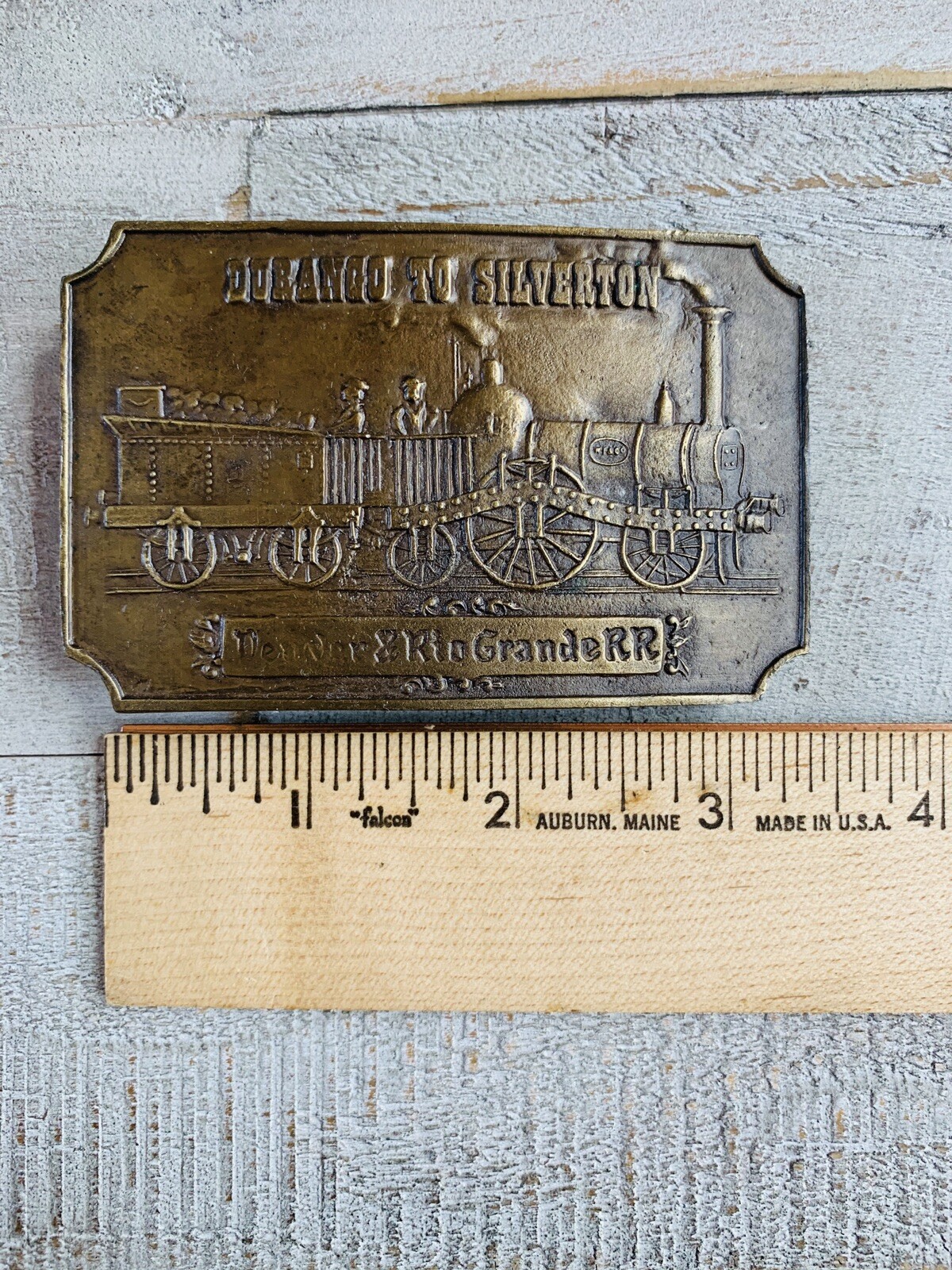 Vintage Denver & Rio Grande RR Durango to Silverton Belt Buckle by Bergamot 1-36