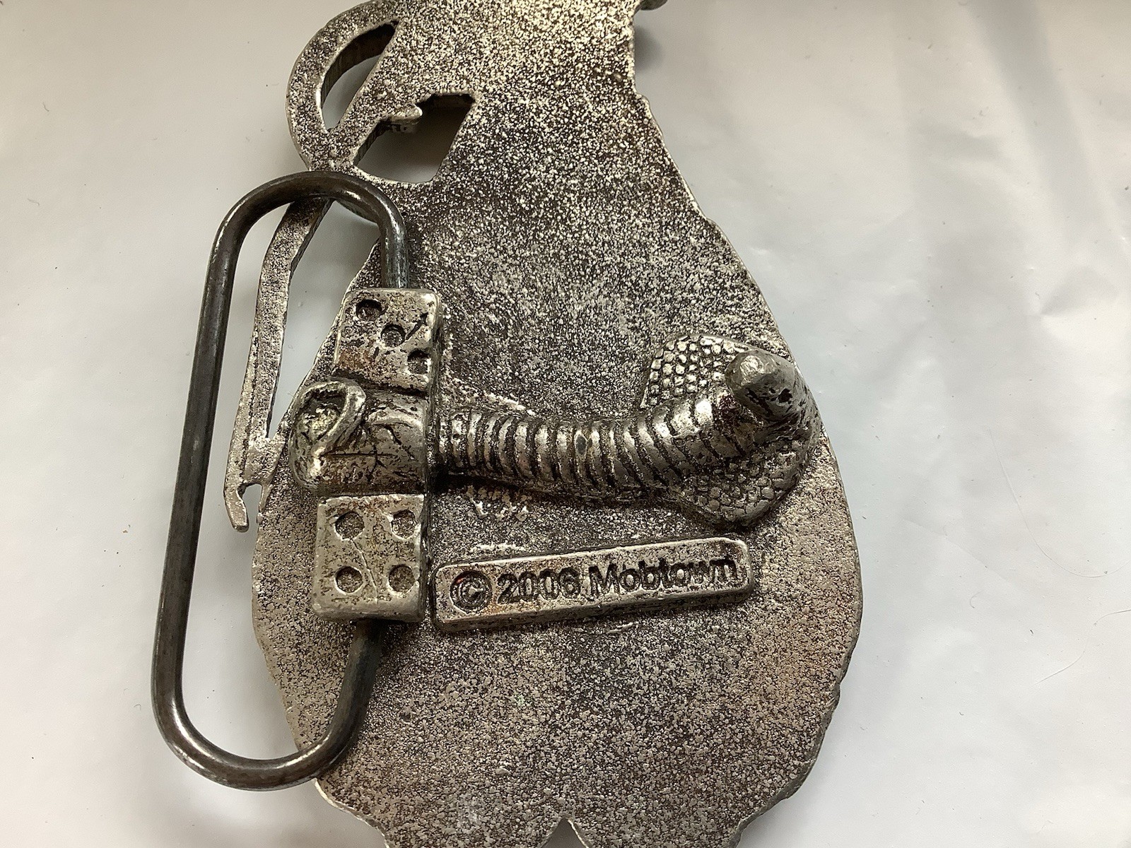 Unique Brain Grenade Belt Buckle By Mobtown Silver Tone Cobra Dice