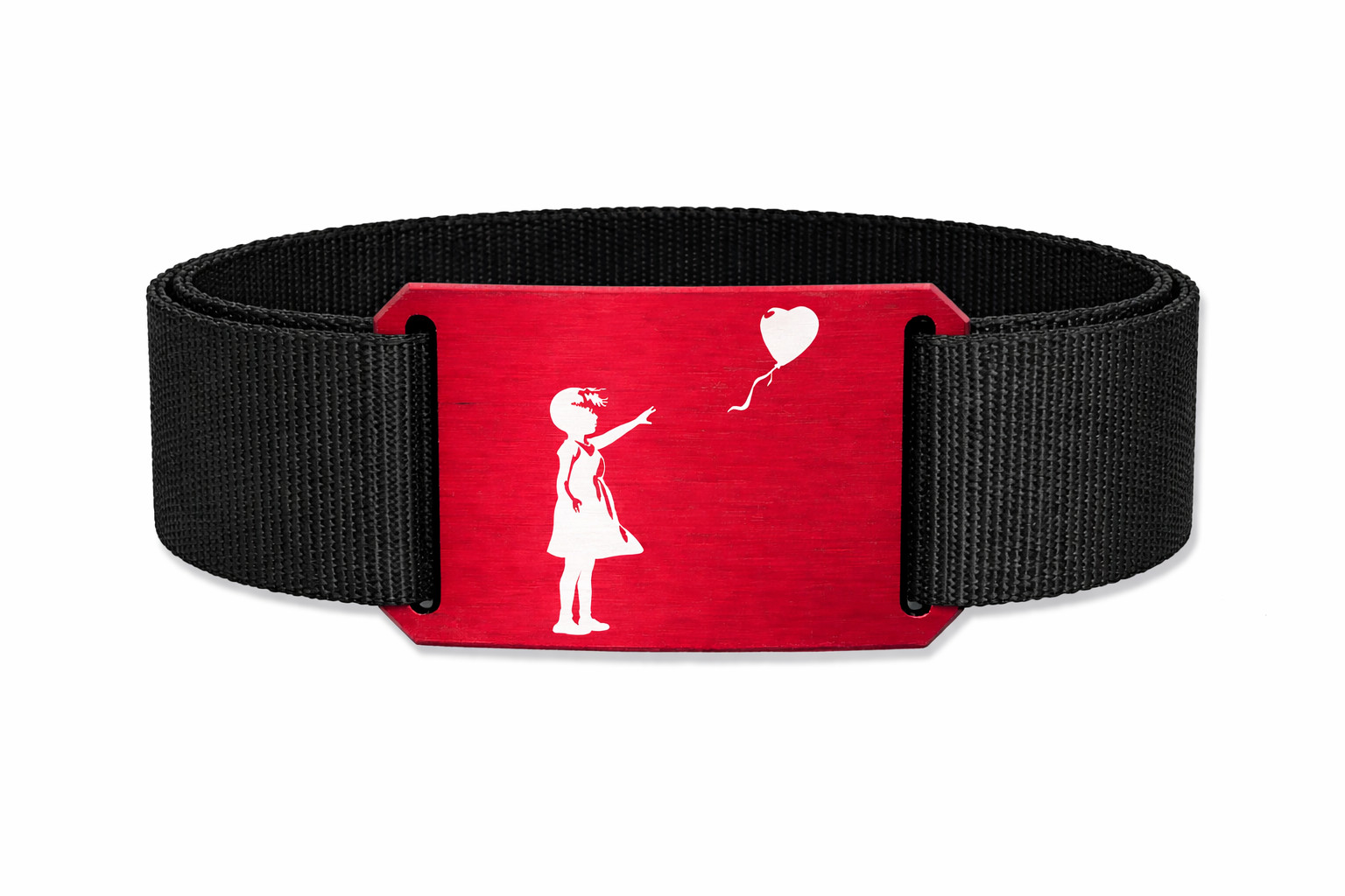 CRIOS Branding Belt Aluminium Buckle Red Art Art Banksy Street Art Graffiti