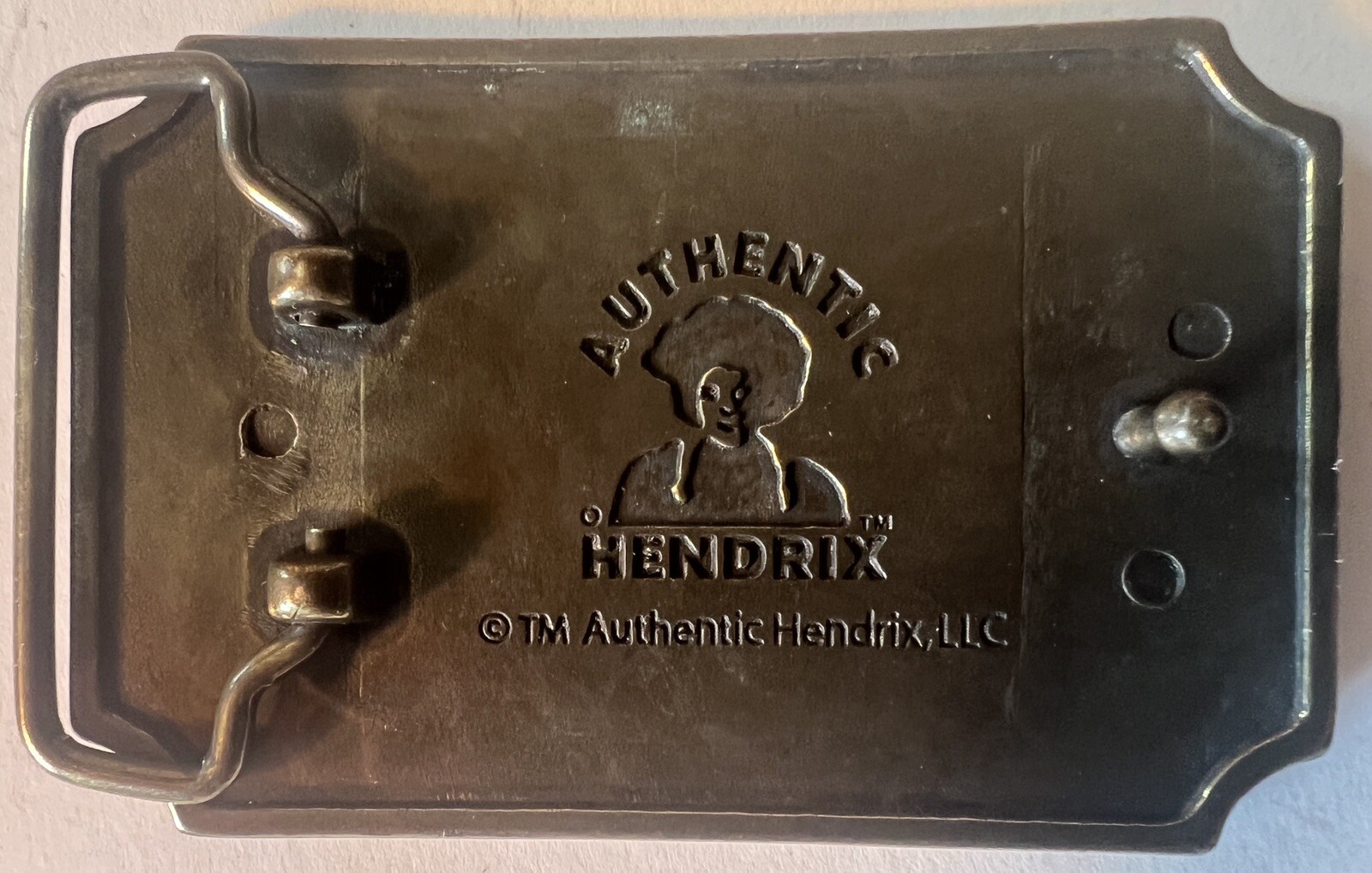 Jimi Hendrix Collectible Belt Buckle Authentic 4&Prime; x 3&Prime; Vintage Bronze