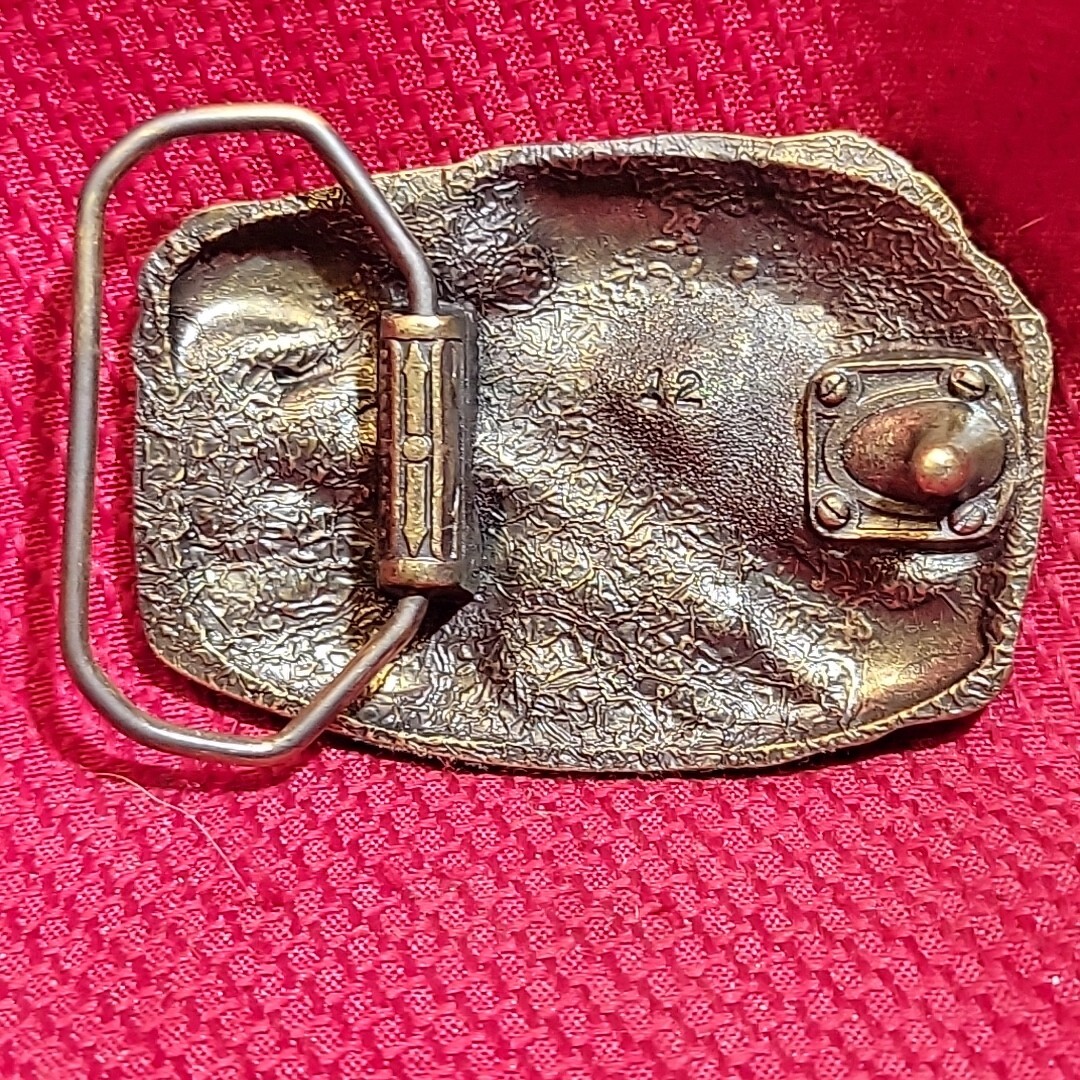 3&Prime; BELT BUCKLE Bass Anglers Sportsman Society VINTAGE B.A.S.S. Brass metal Fish