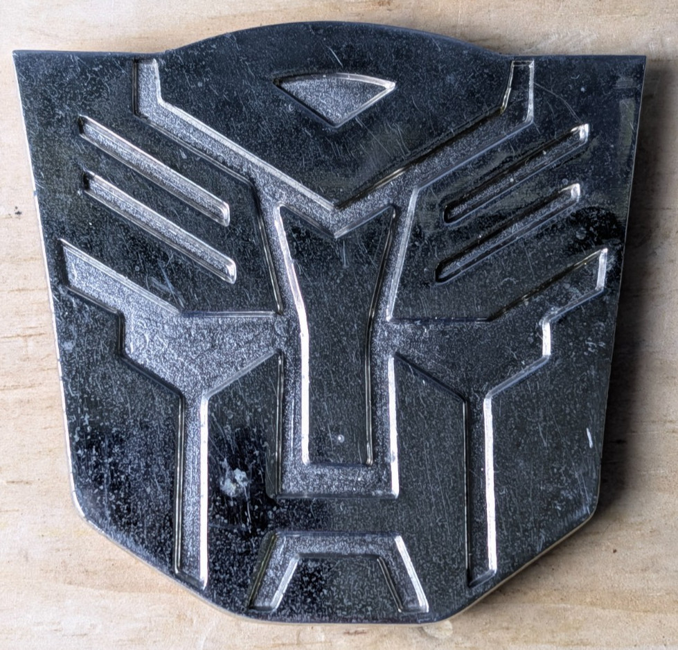 Transformers Autobot Emblem Logo Belt Buckle 3&Prime; Silver Metal Cosplay Costume